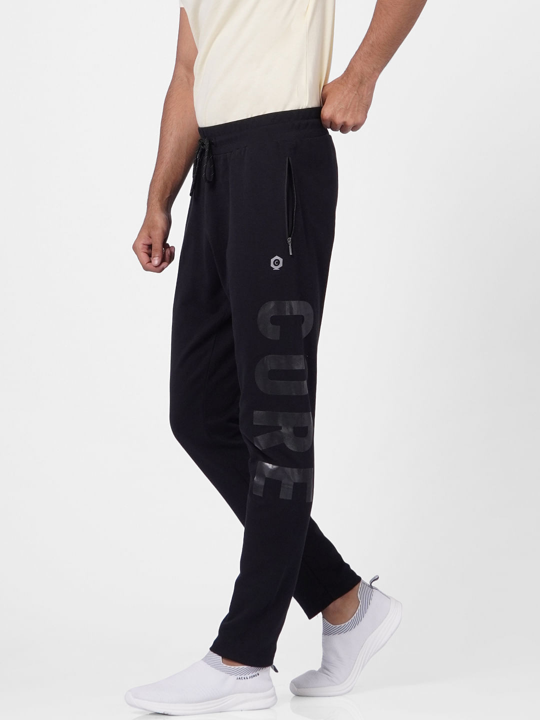 Black Mid Rise Knit Sweatpants