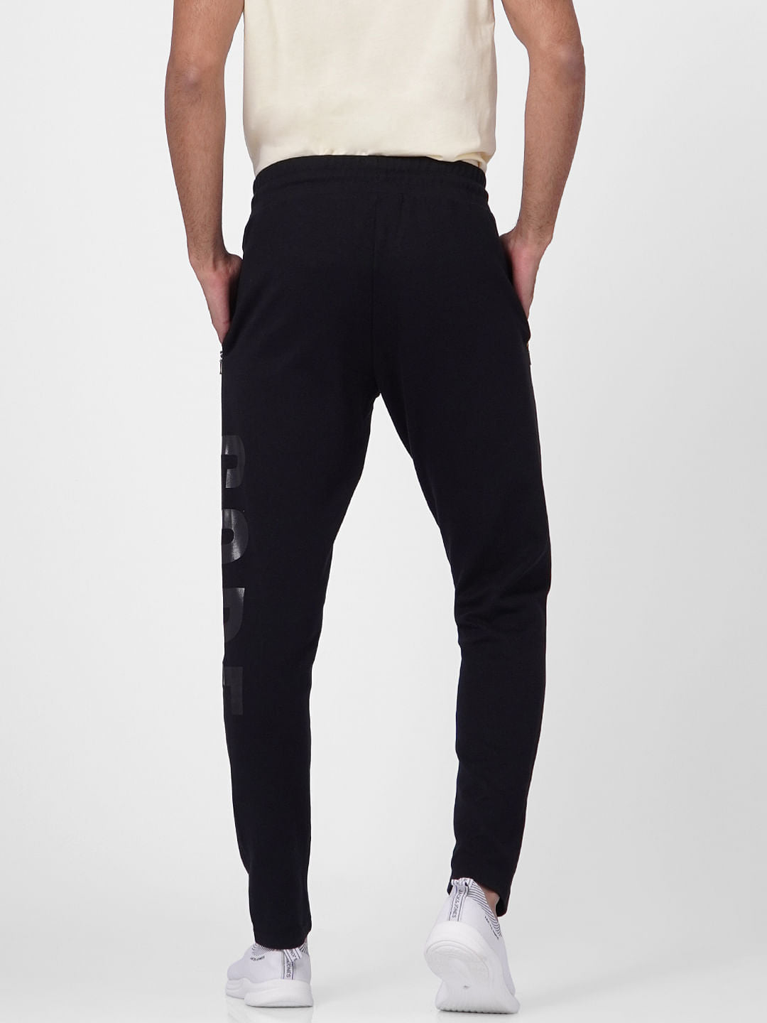 Black Mid Rise Knit Sweatpants