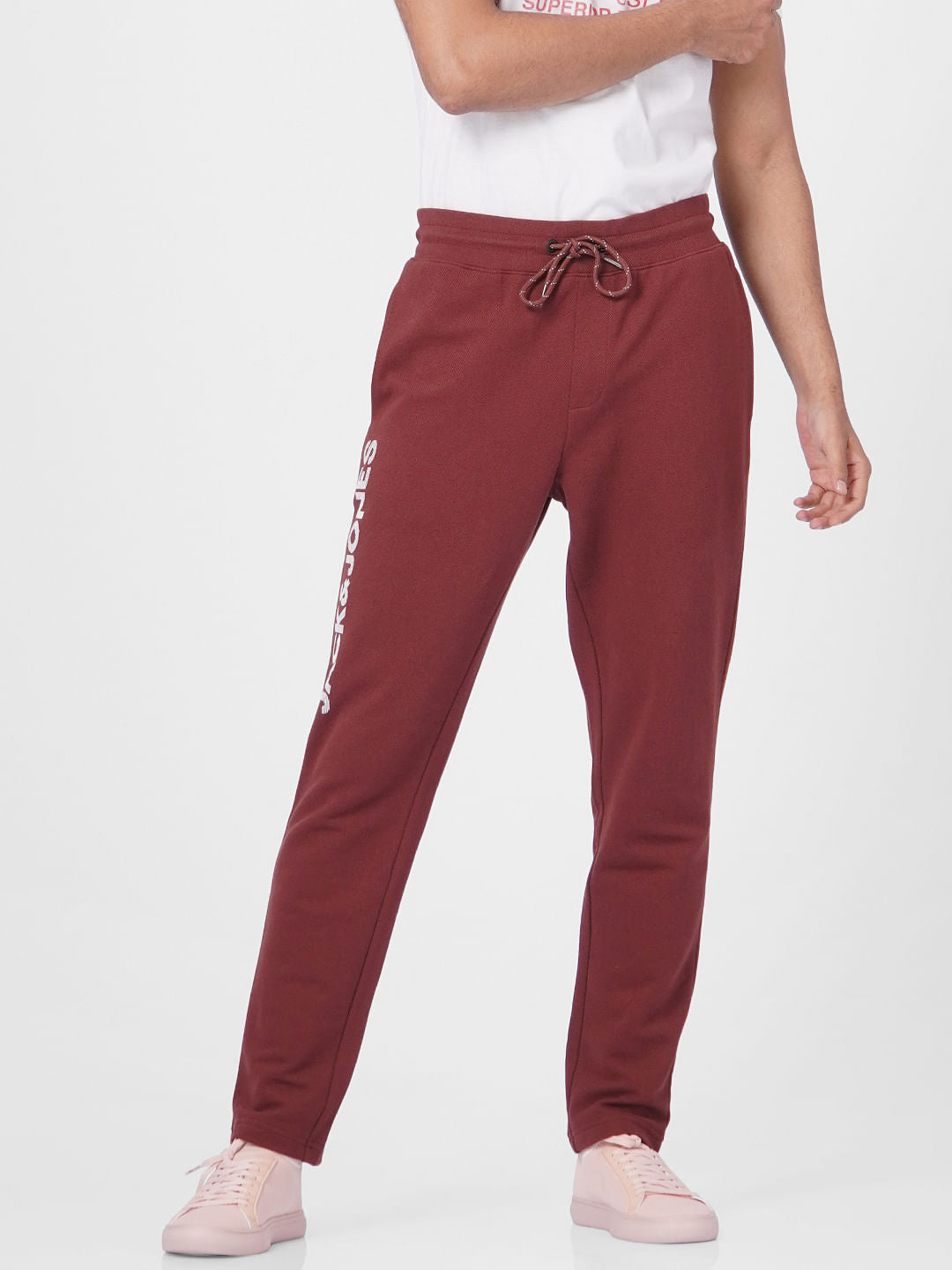 Red Logo Print Sweatpants
