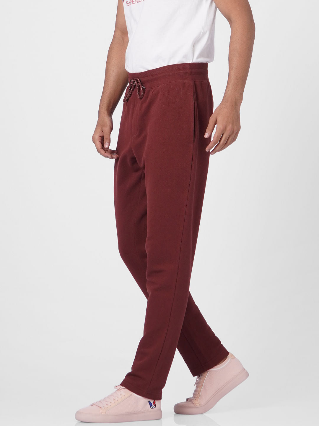 Red Logo Print Sweatpants