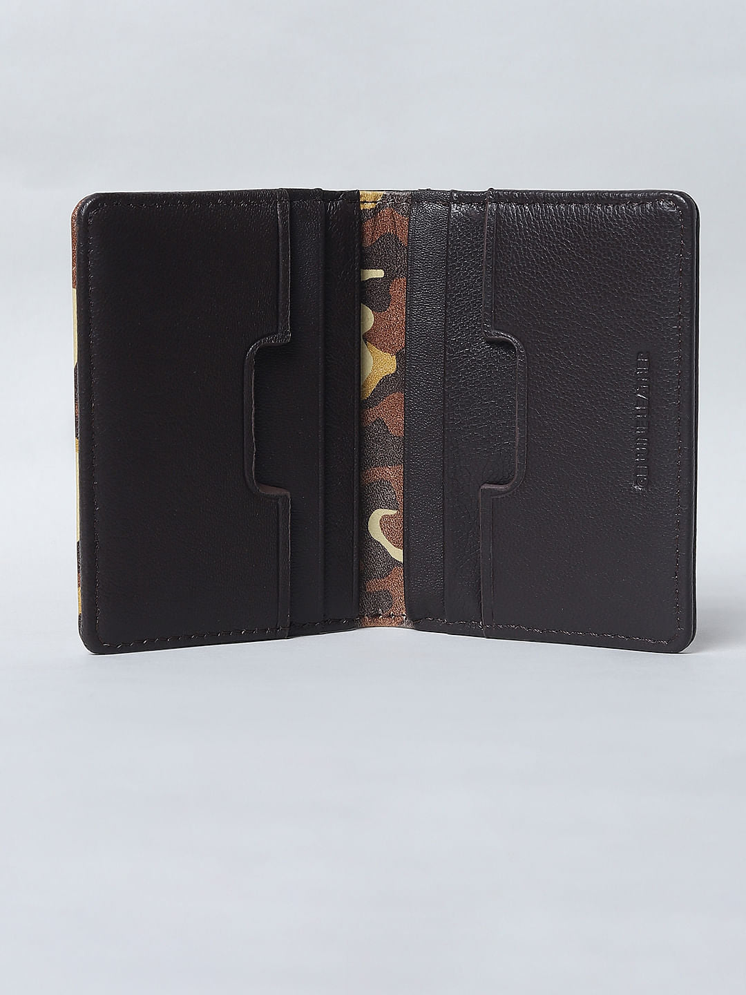 Brown Camo Print Card Holder