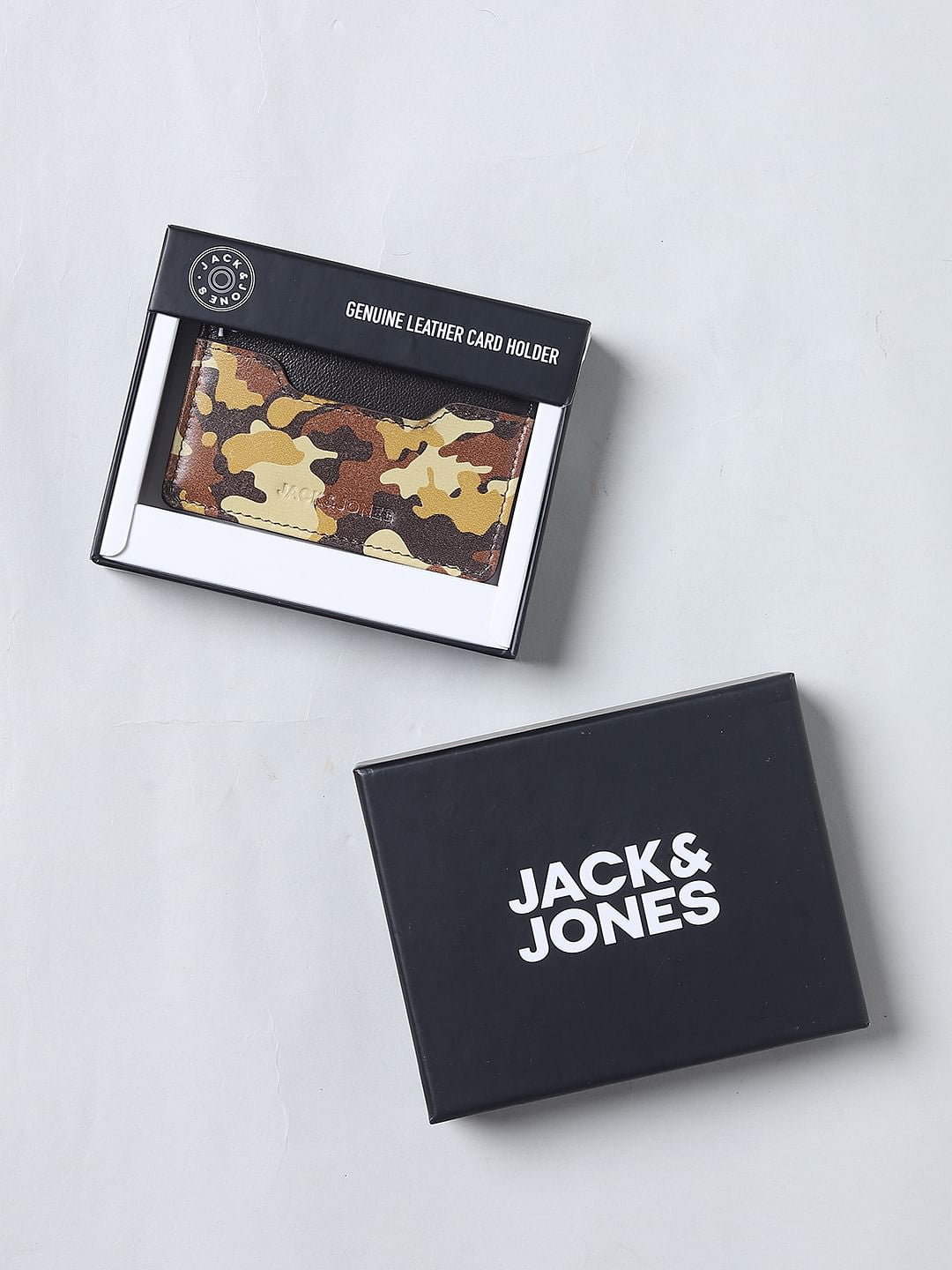 Brown Camo Print Card Holder