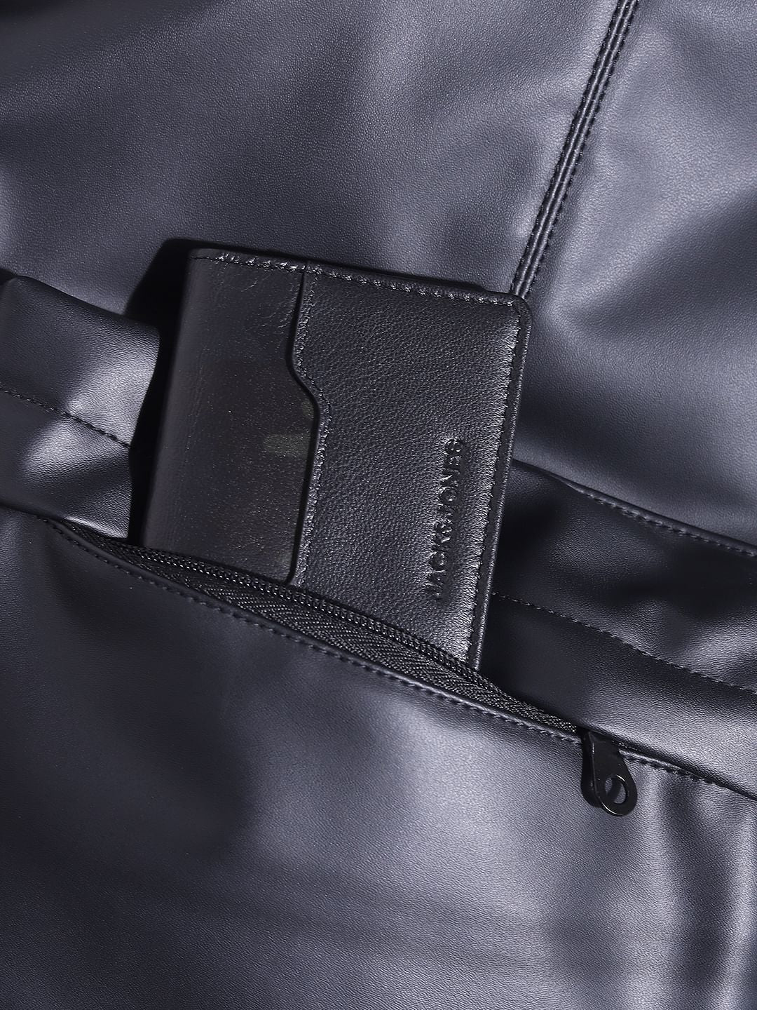 Black Leather Card Holder - ONE