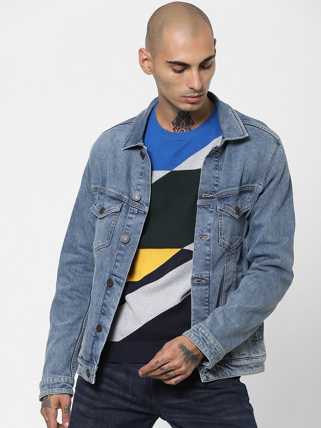 Multi-coloured Colourblocked Pullover - S