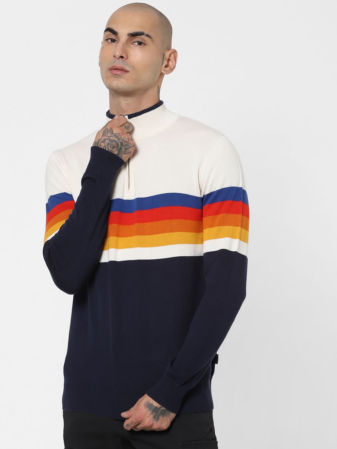 Multi-coloured Turtleneck Pullover