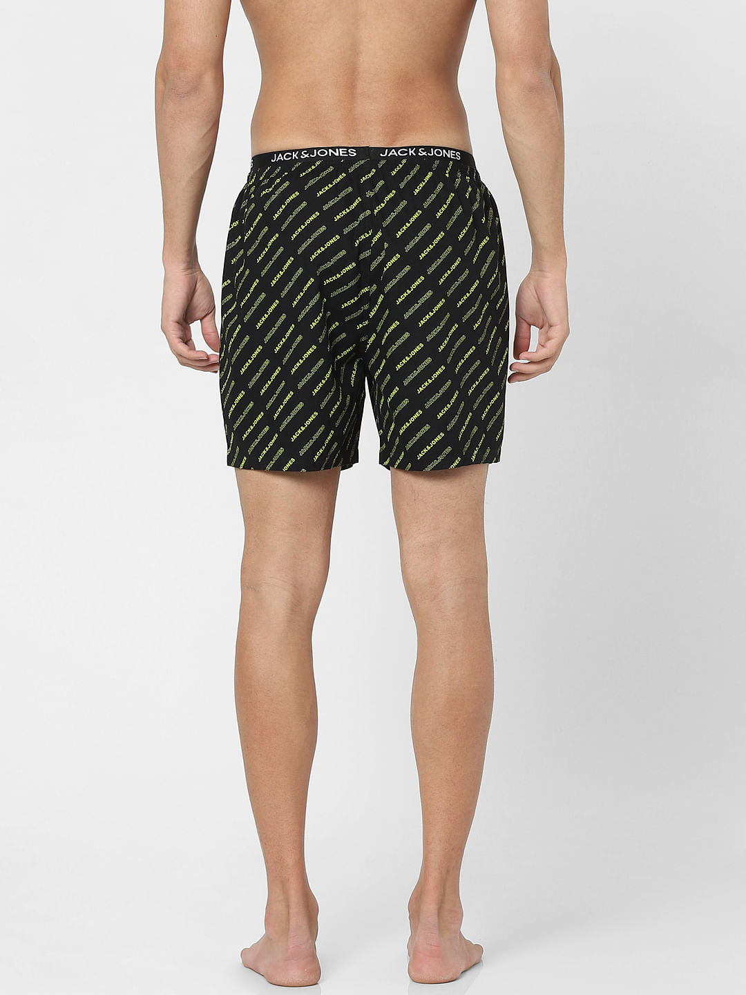 Black Logo Print Boxers