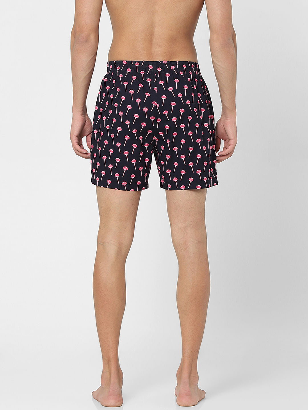 Black Lollypop Print Boxers