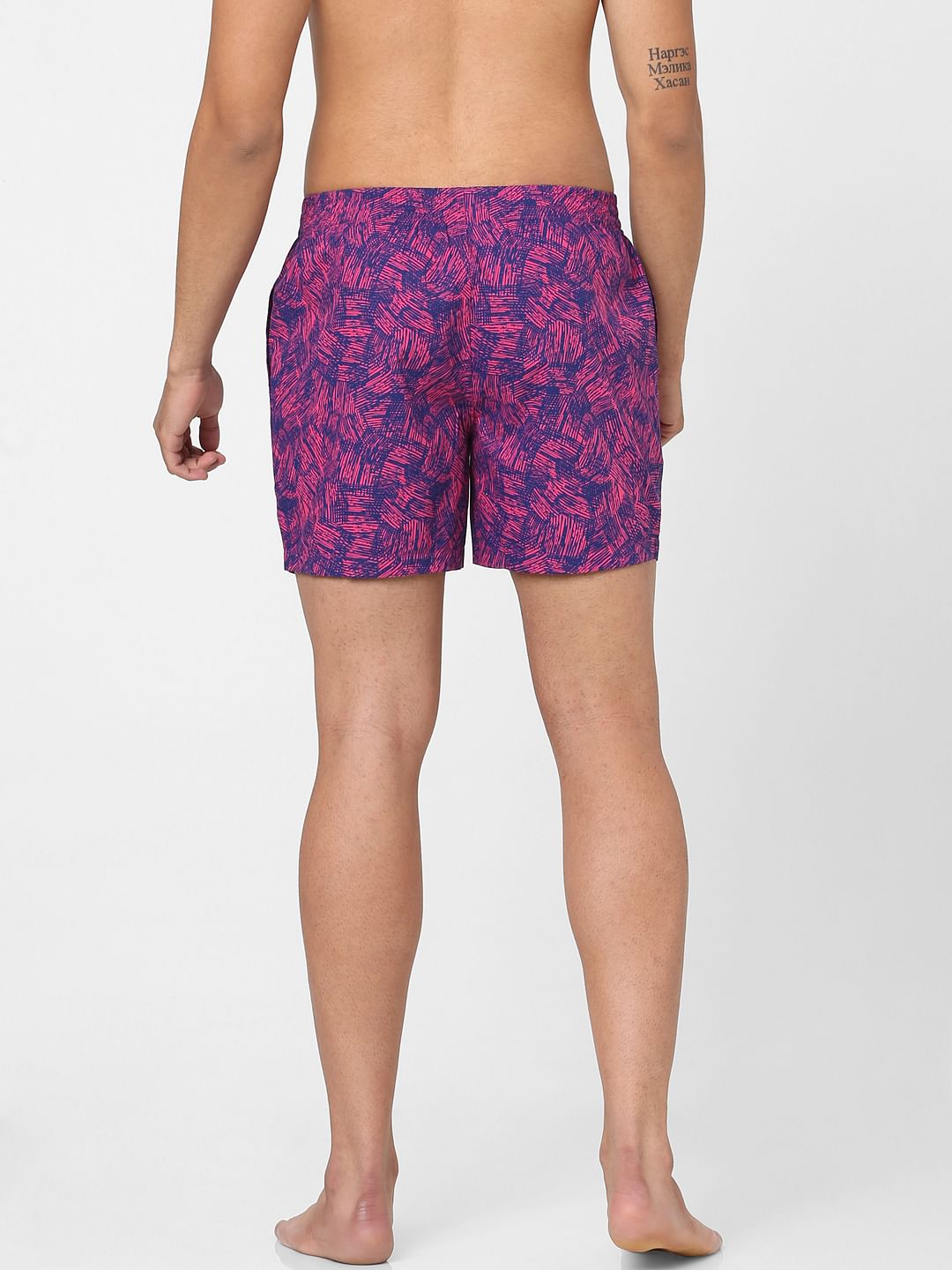Purple Brush Stroke Print Boxers