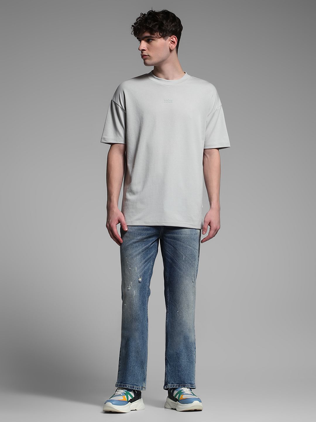 Grey Knitted Oversized T-shirt