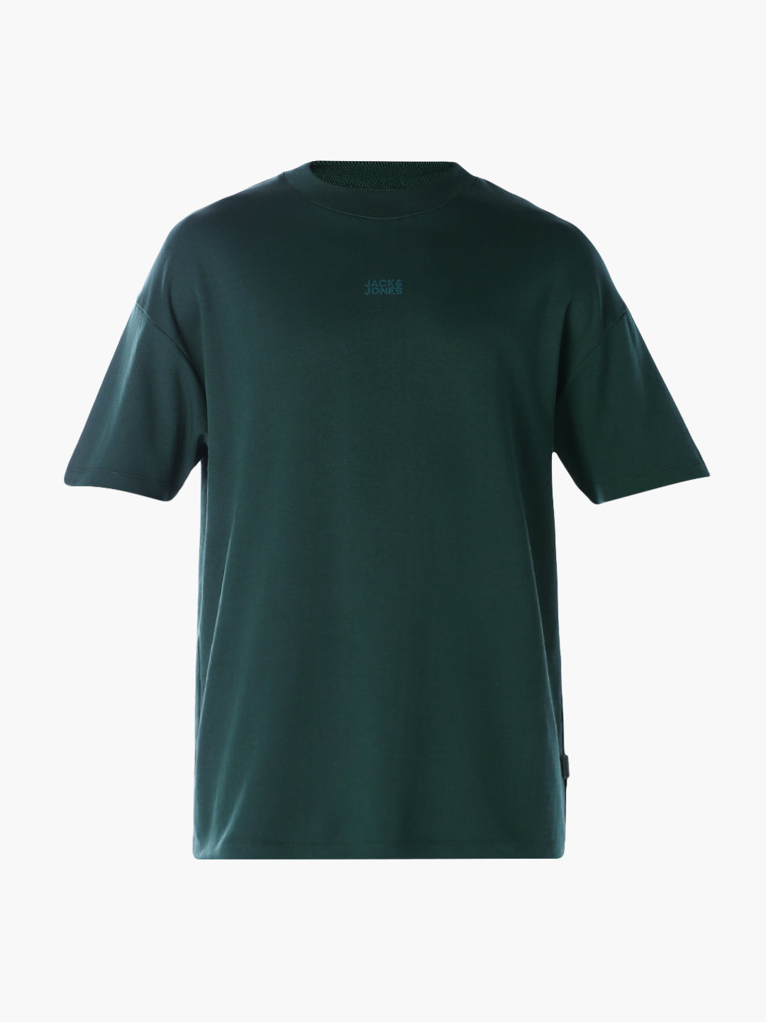 Logo Text Oversized Knit T-shirt - Dark Green
