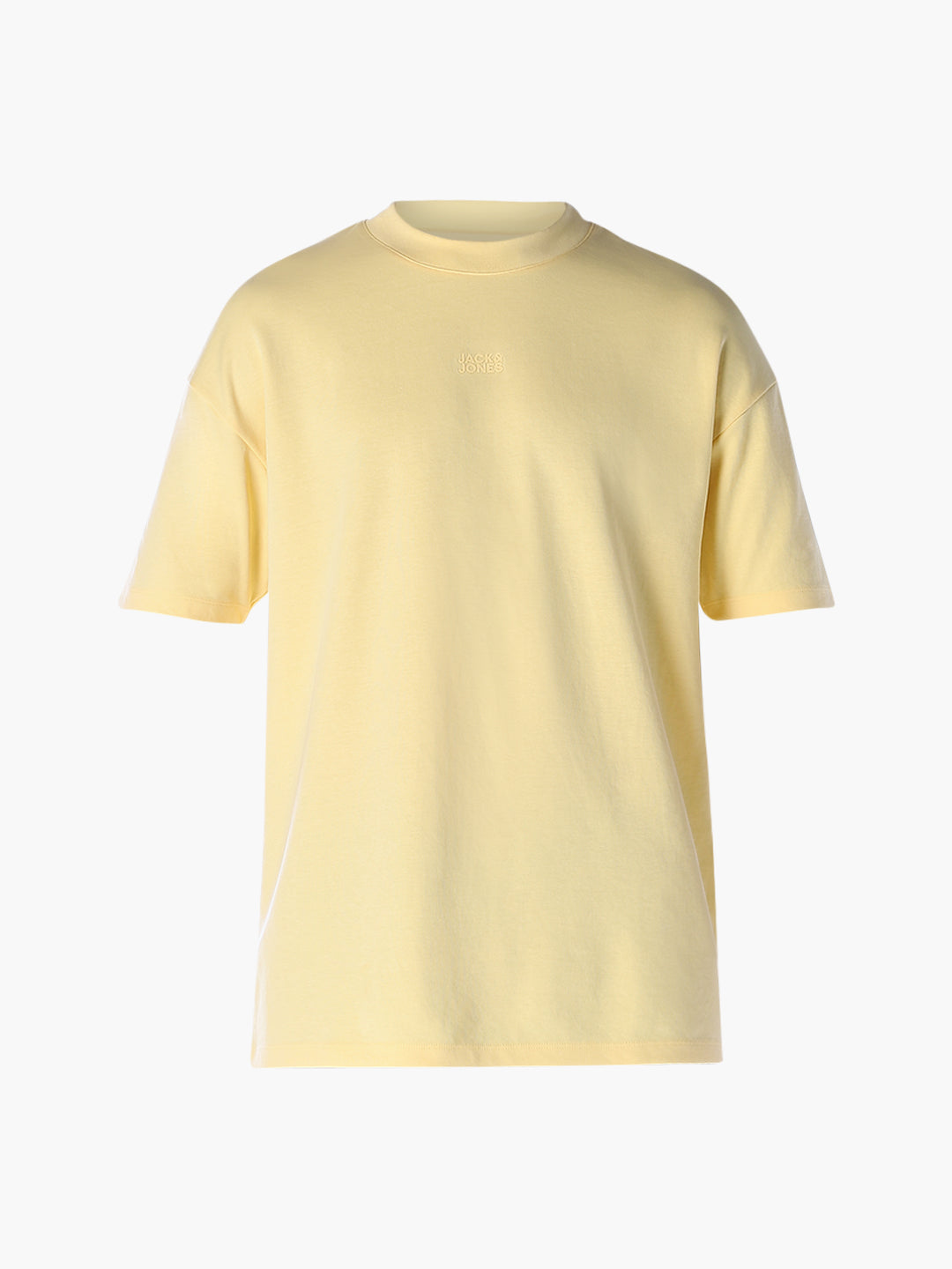 Logo Text Oversized Knit T-shirt - Yellow