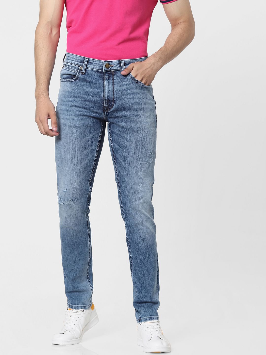 Blue Low Rise Glenn Slim Jeans