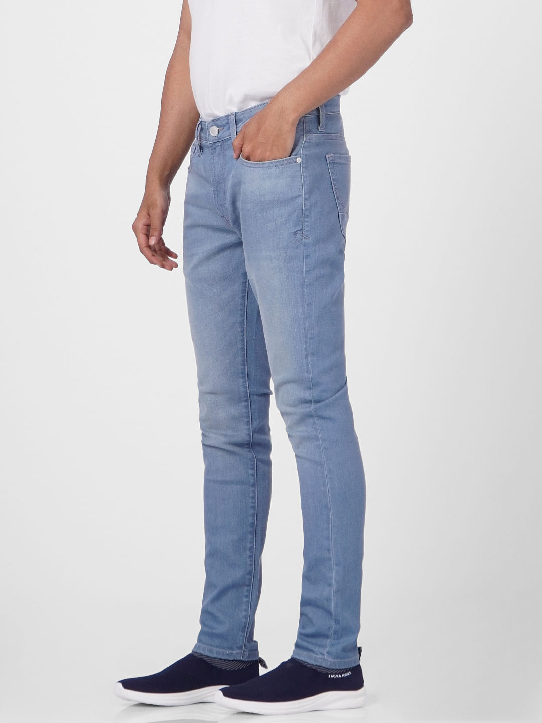 Blue Low Rise Liam Skinny Fit Jeans