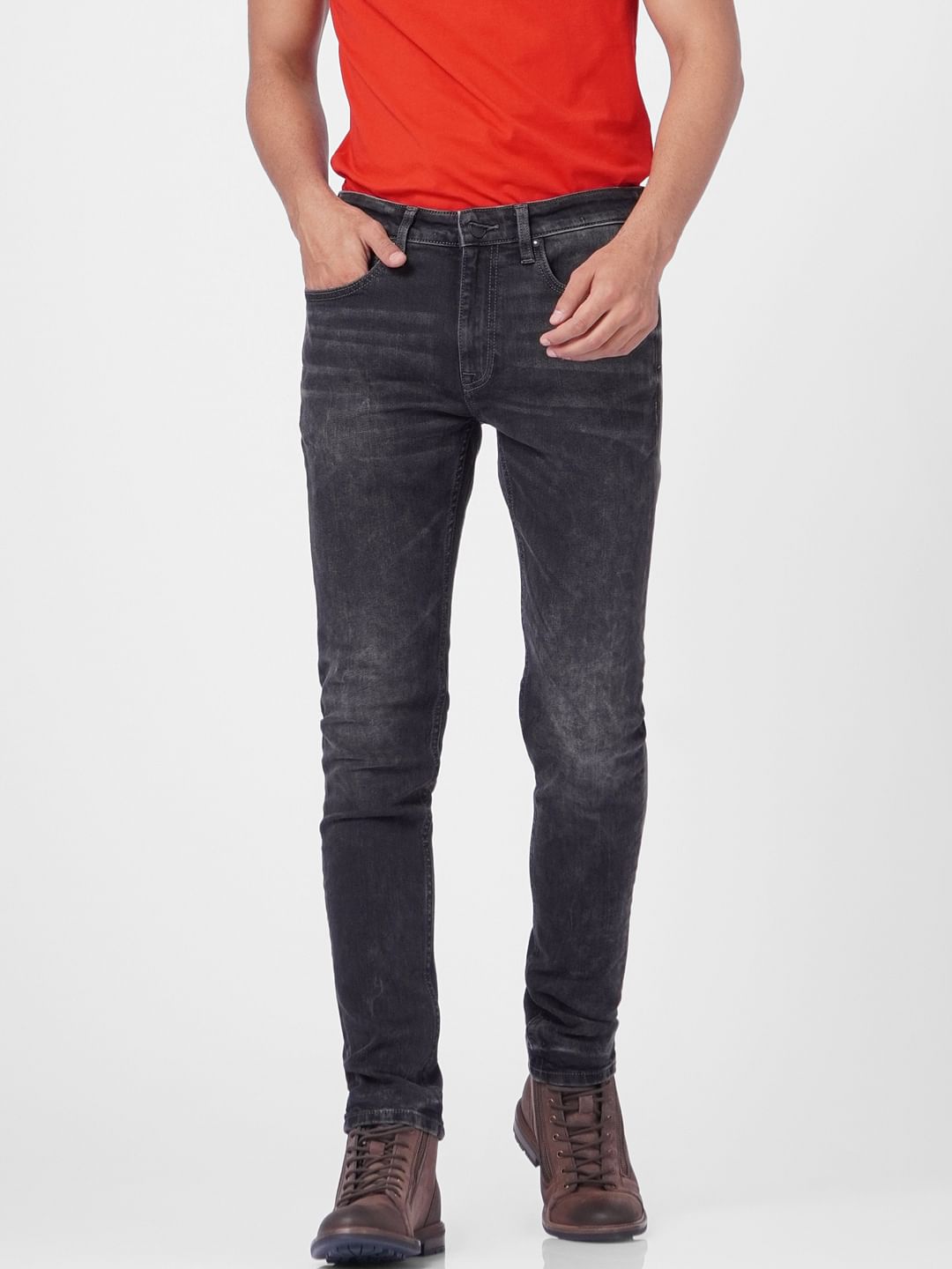 Black Low Rise Liam Skinny Jeans