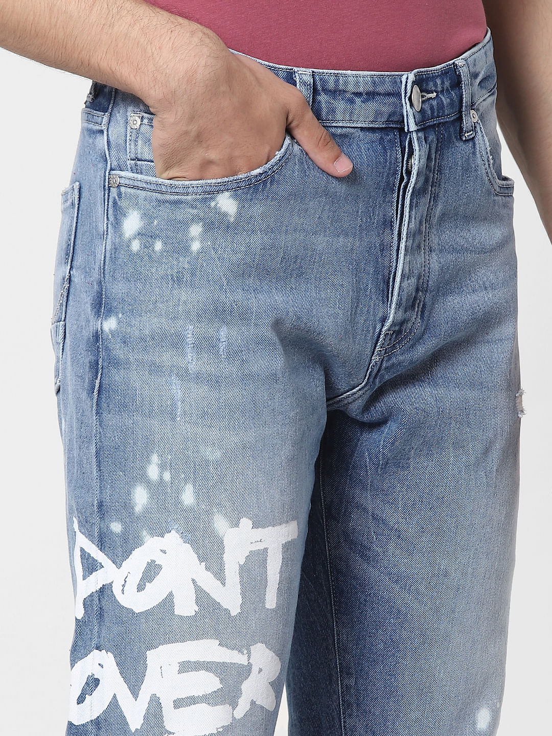Blue Mid Rise Erik Anti Fit Jeans