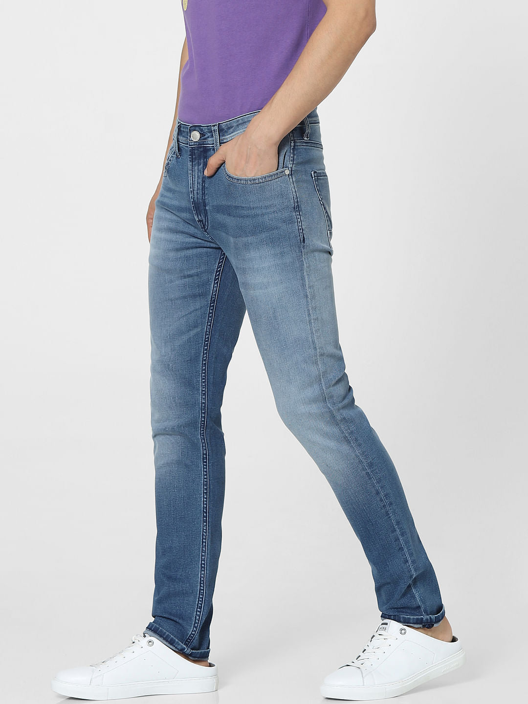 Blue Low Rise Tim Anti Fit Jeans