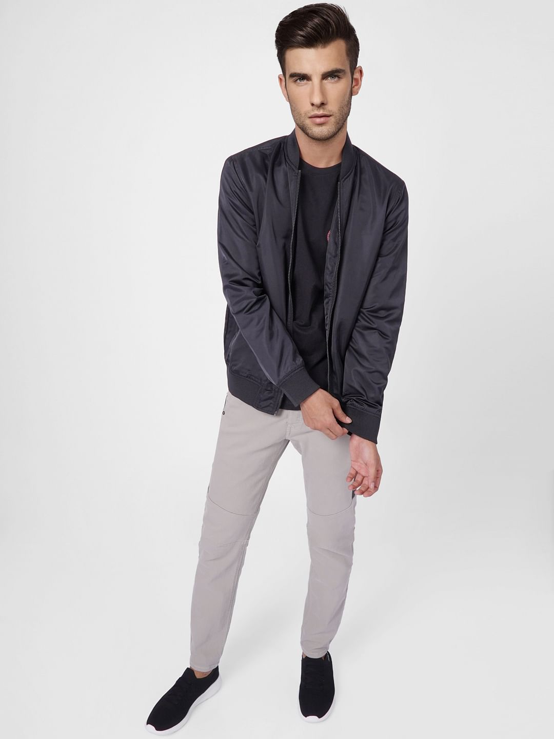 LIGHT GREY LOW RISE SIMON ANTI FIT JEANS