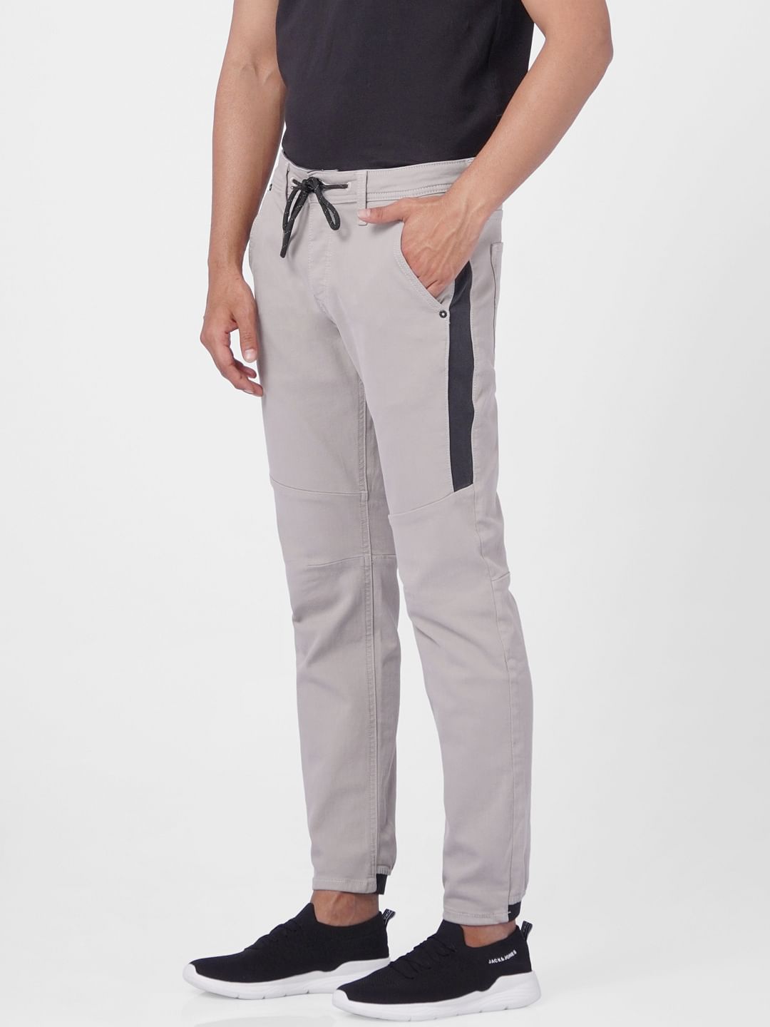 LIGHT GREY LOW RISE SIMON ANTI FIT JEANS