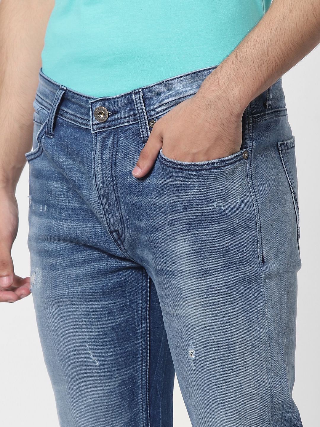 Blue Low Rise Liam Skinny Fit Jeans