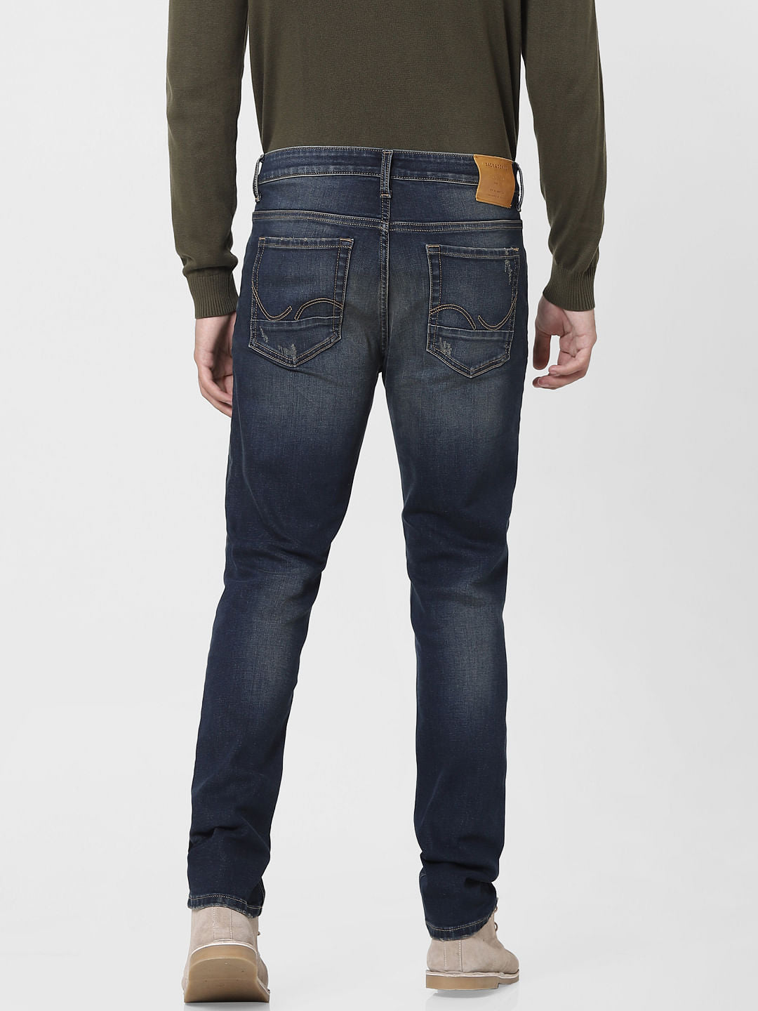 Blue Low Rise Glenn Slim Jeans
