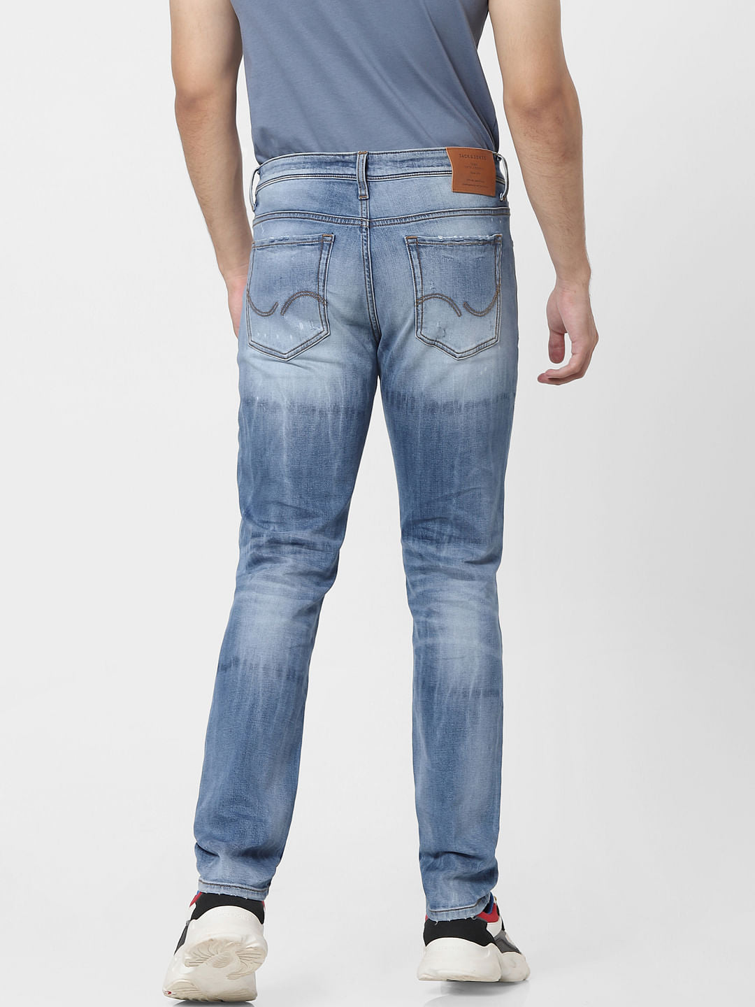Blue Low Rise Glenn Slim Jeans