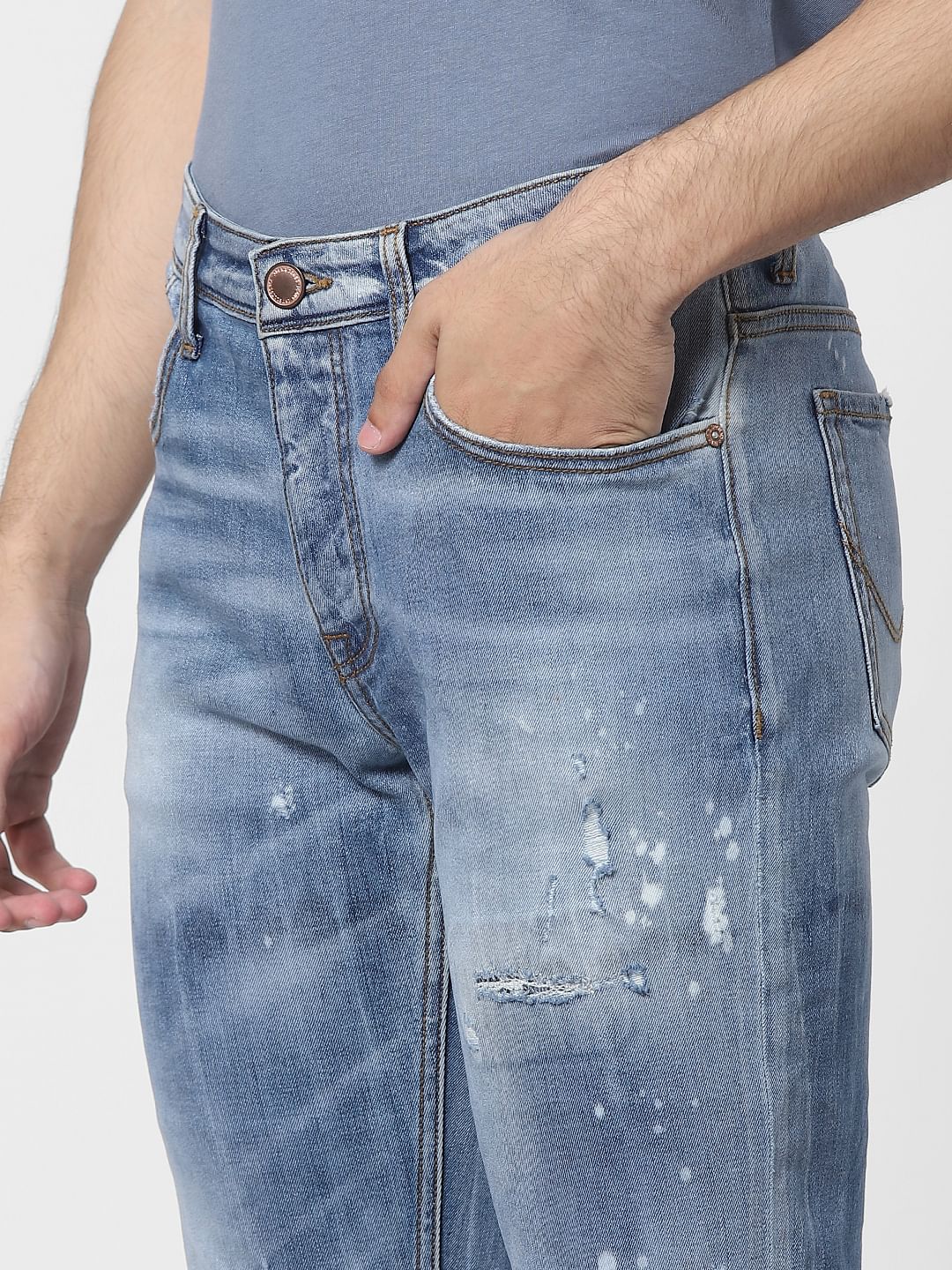 Blue Low Rise Glenn Slim Jeans