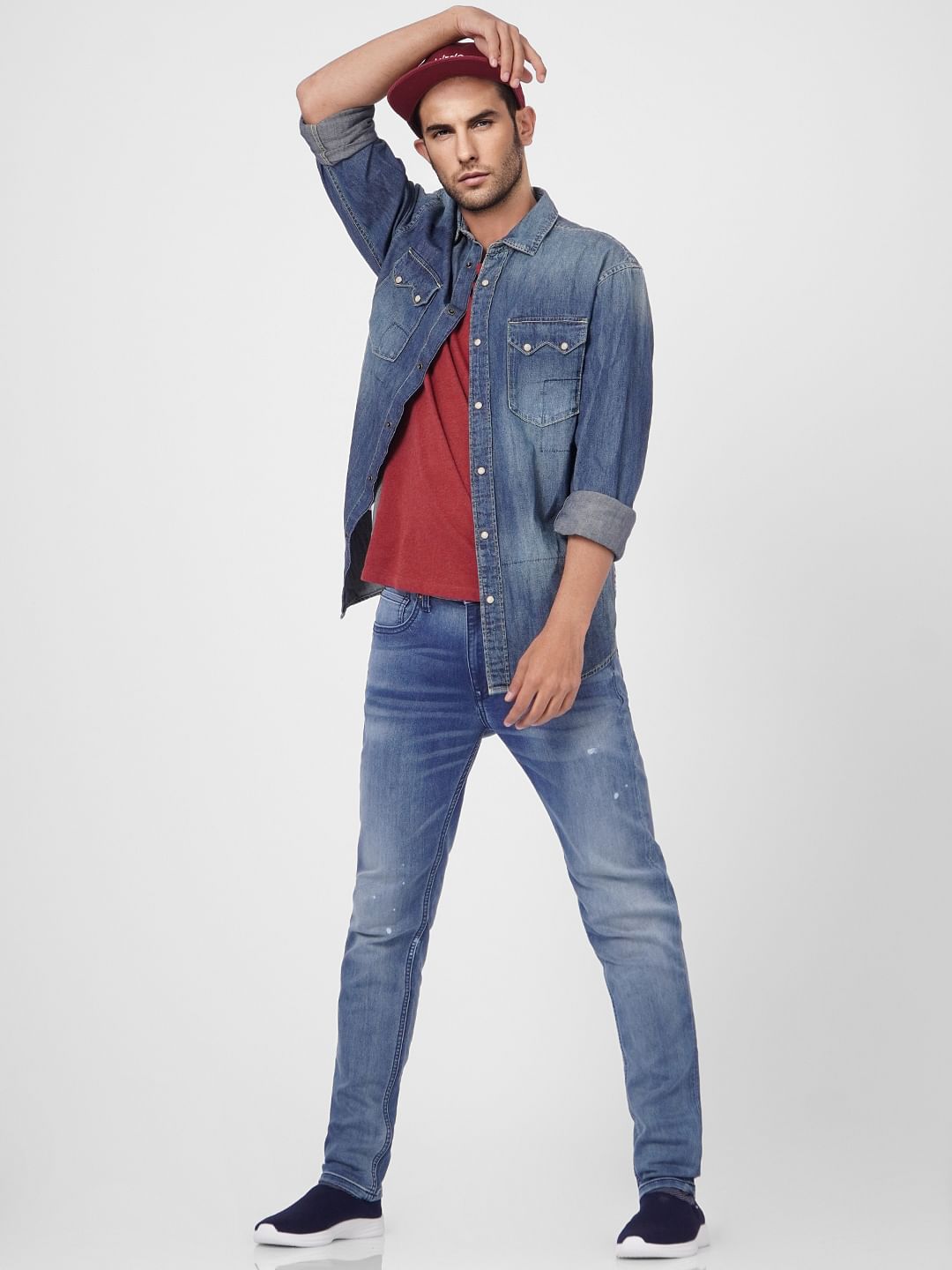 Blue Low Rise Ben Skinny Jeans