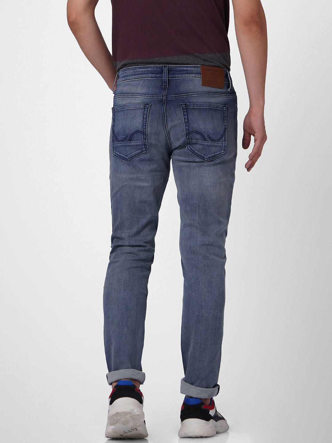 Blue Low Rise Glenn Slim Jeans