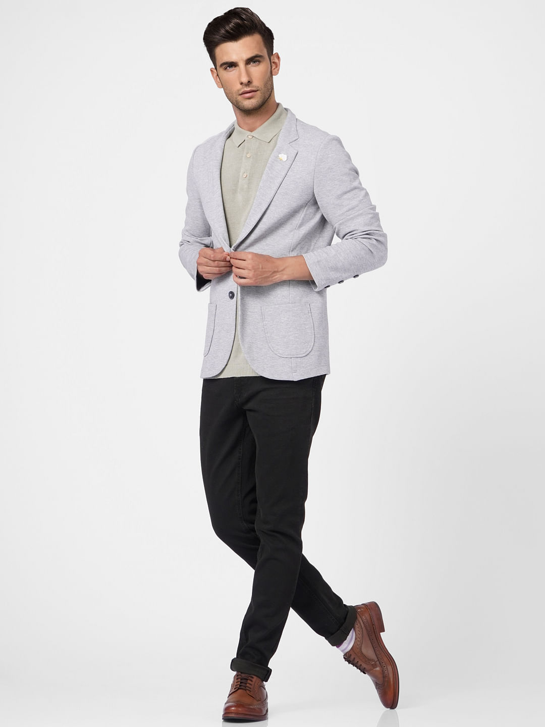Light Green Linen Polo - S
