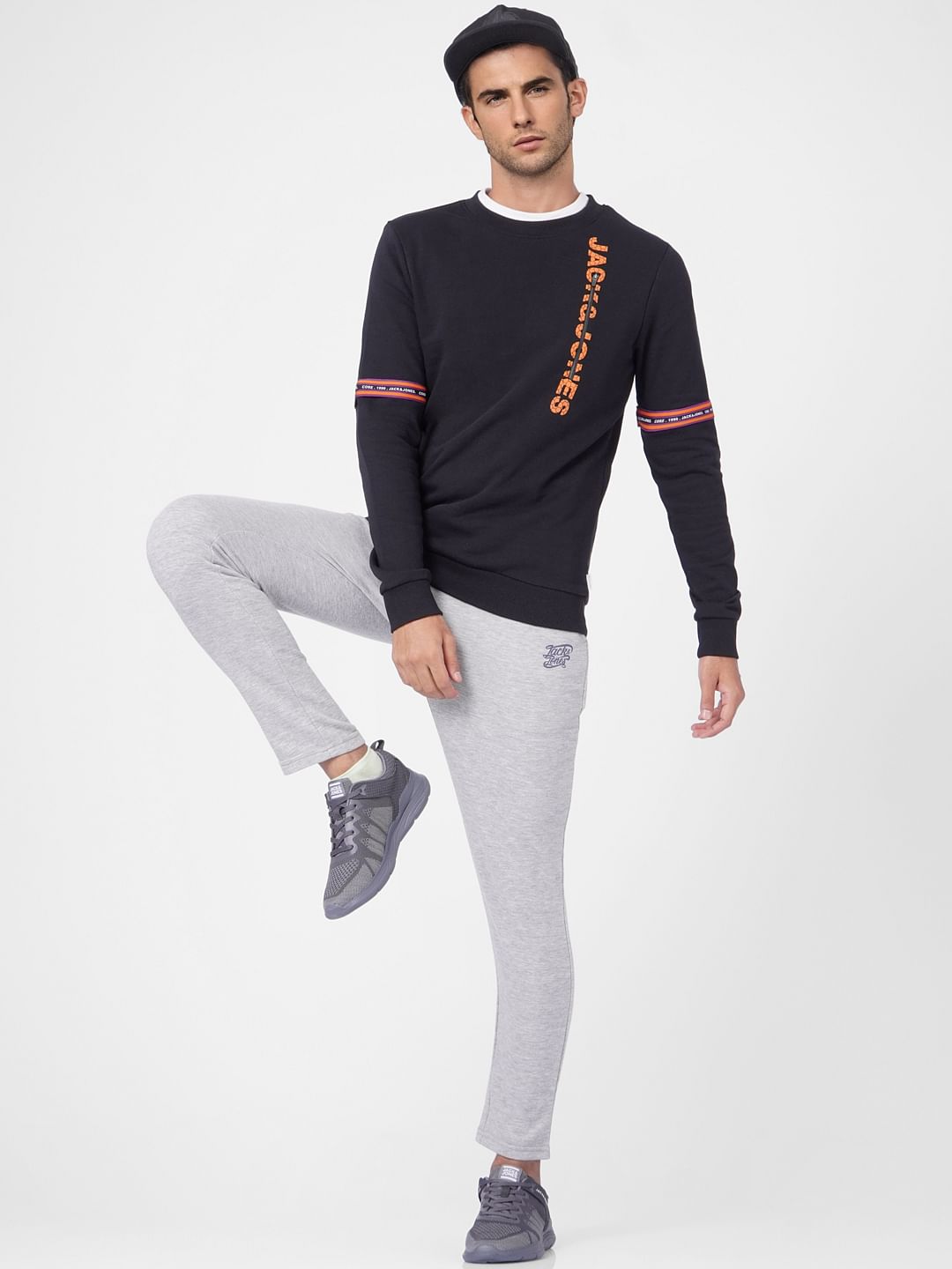 Black Printed Sweatshirt