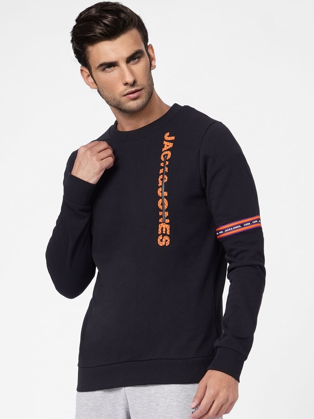 Black Printed Sweatshirt