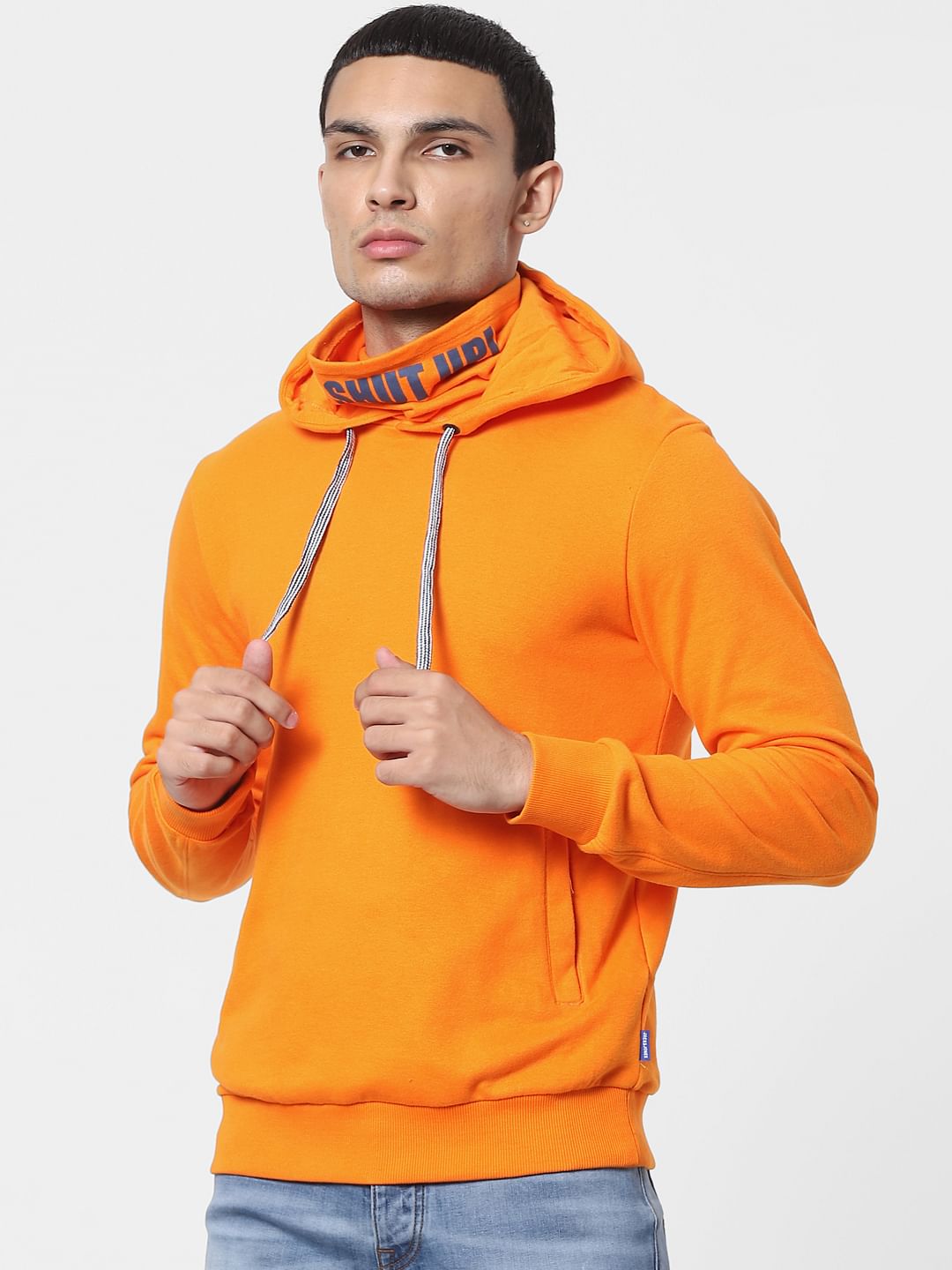Orange Hooded Sweatshirt
