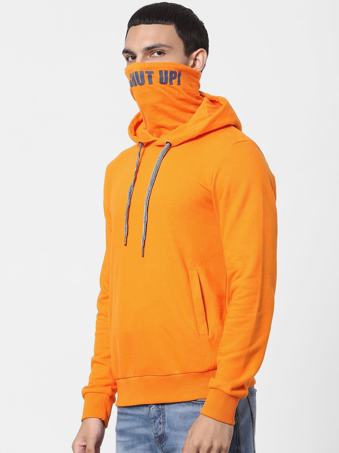 Orange Hooded Sweatshirt