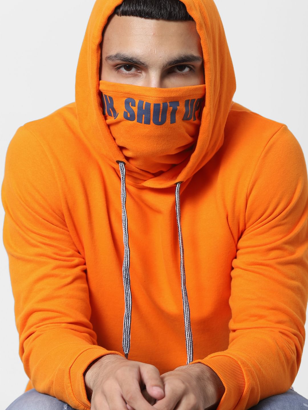 Orange Hooded Sweatshirt