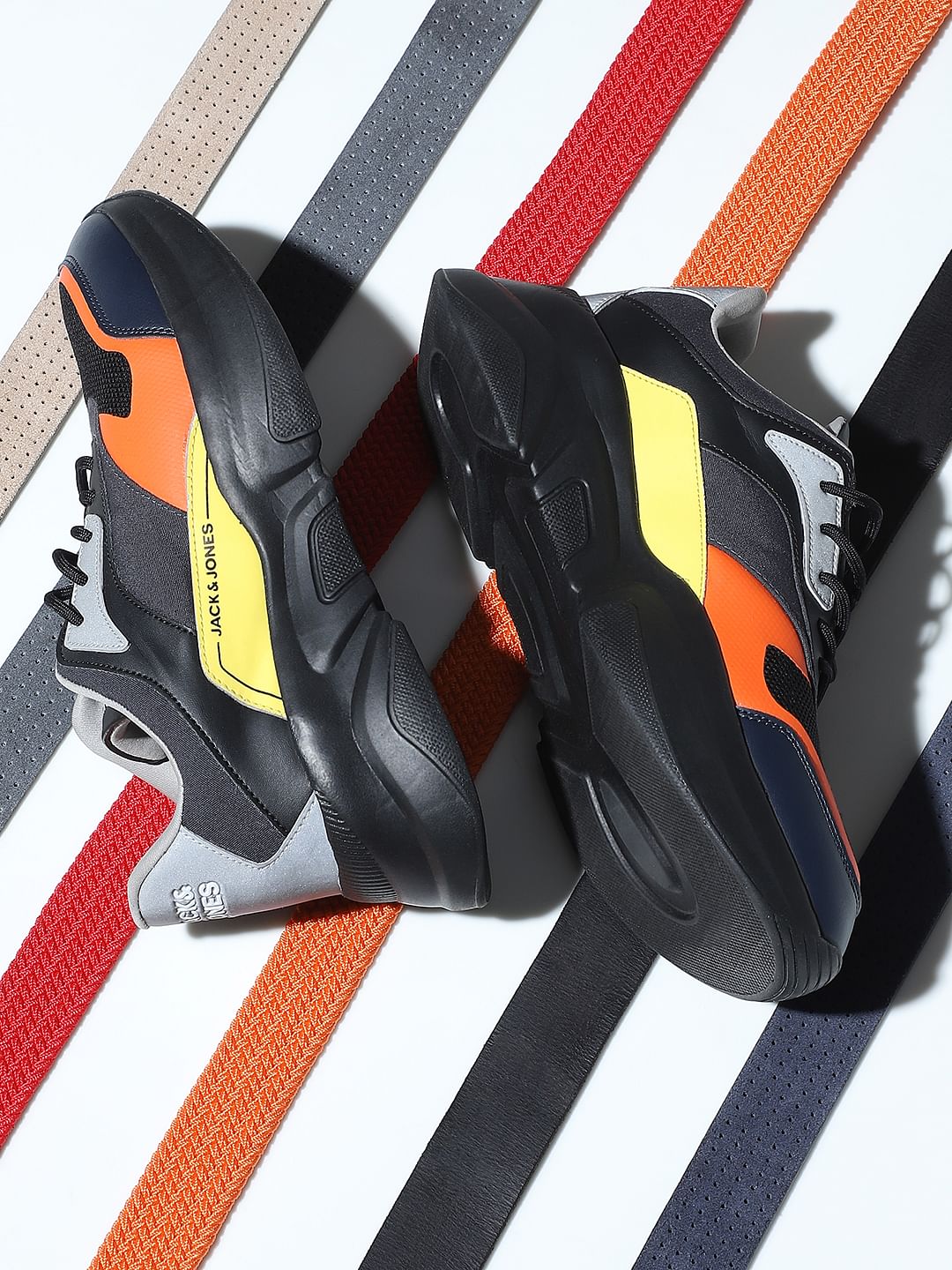 black Chunky Colourblocked Sneakers - 6