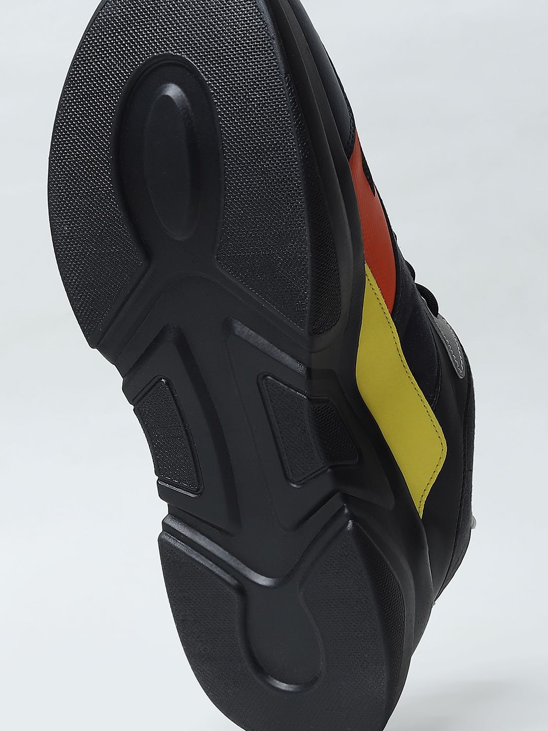 black Chunky Colourblocked Sneakers