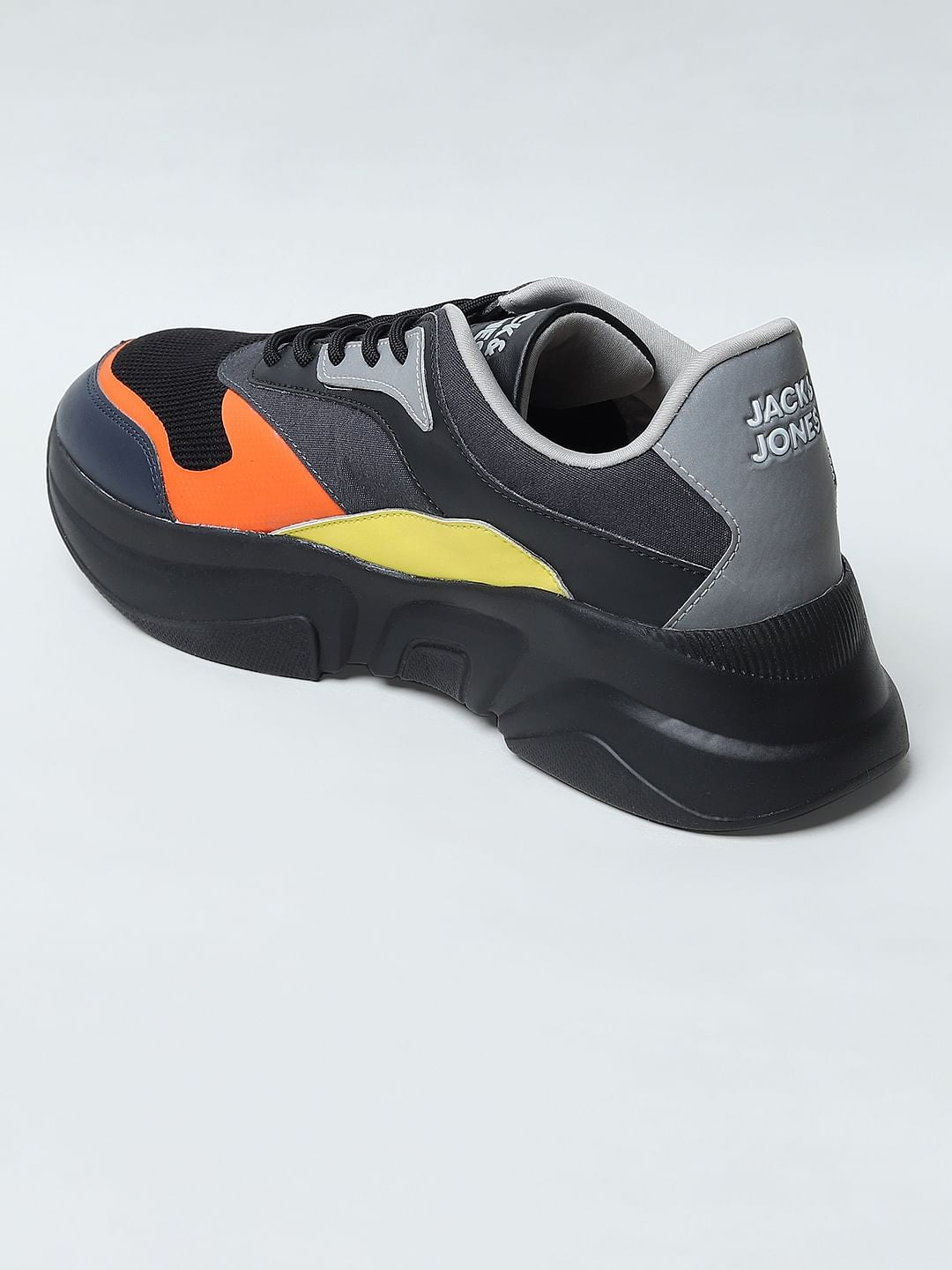 black Chunky Colourblocked Sneakers