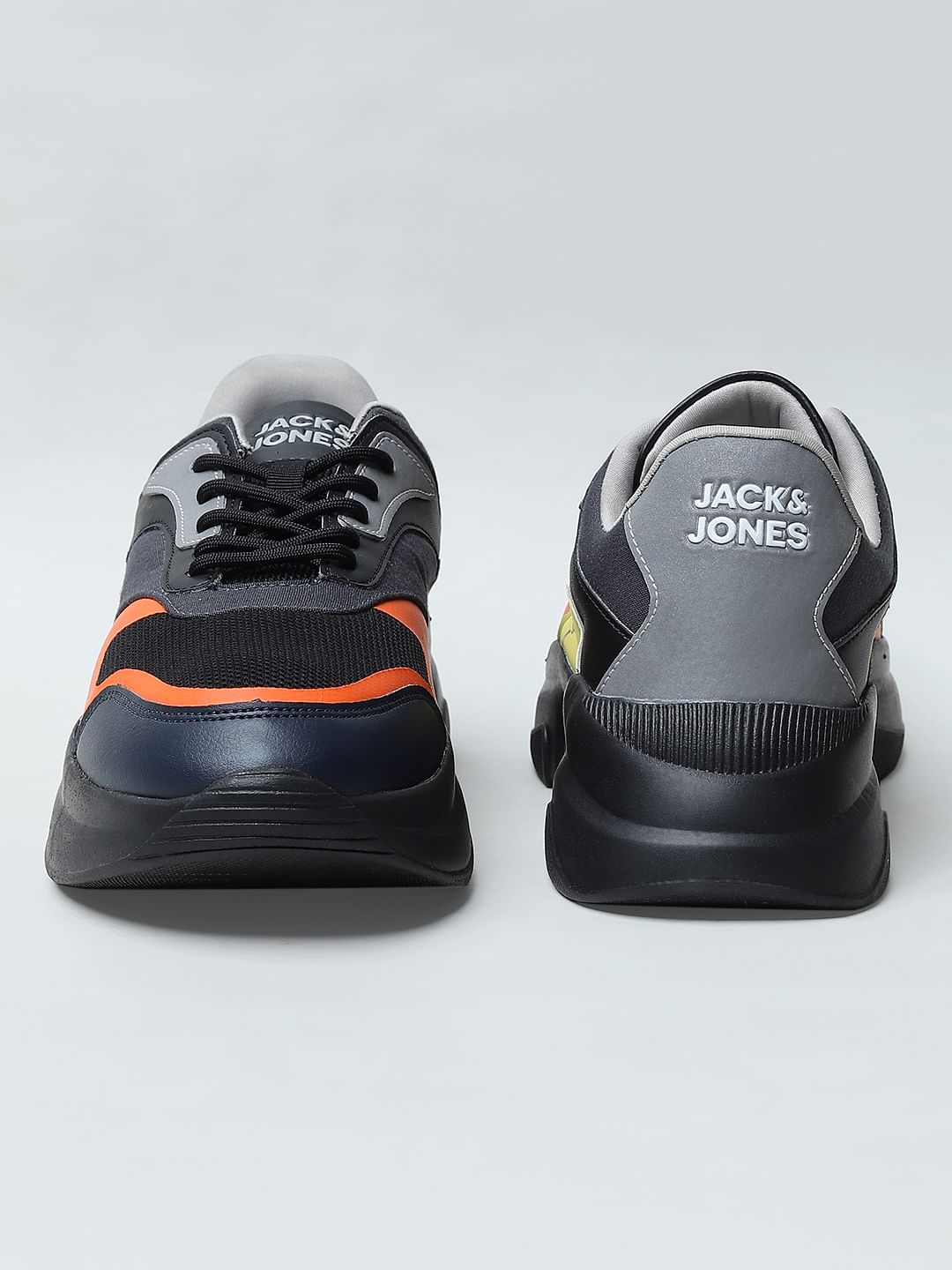 black Chunky Colourblocked Sneakers