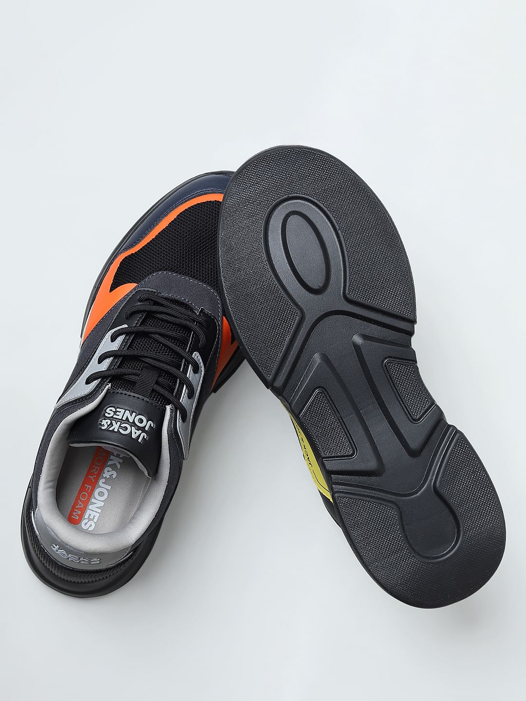 black Chunky Colourblocked Sneakers