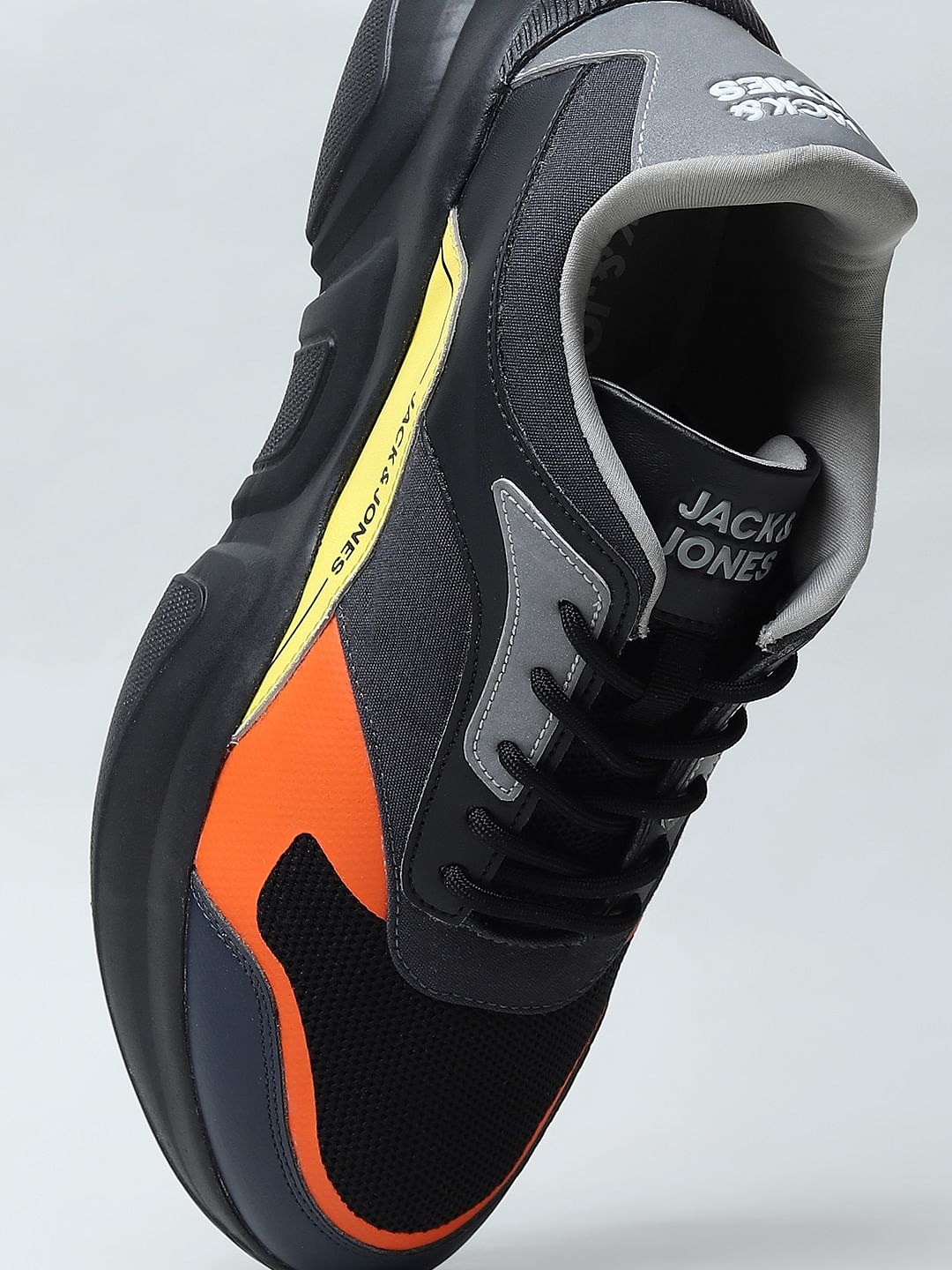 black Chunky Colourblocked Sneakers