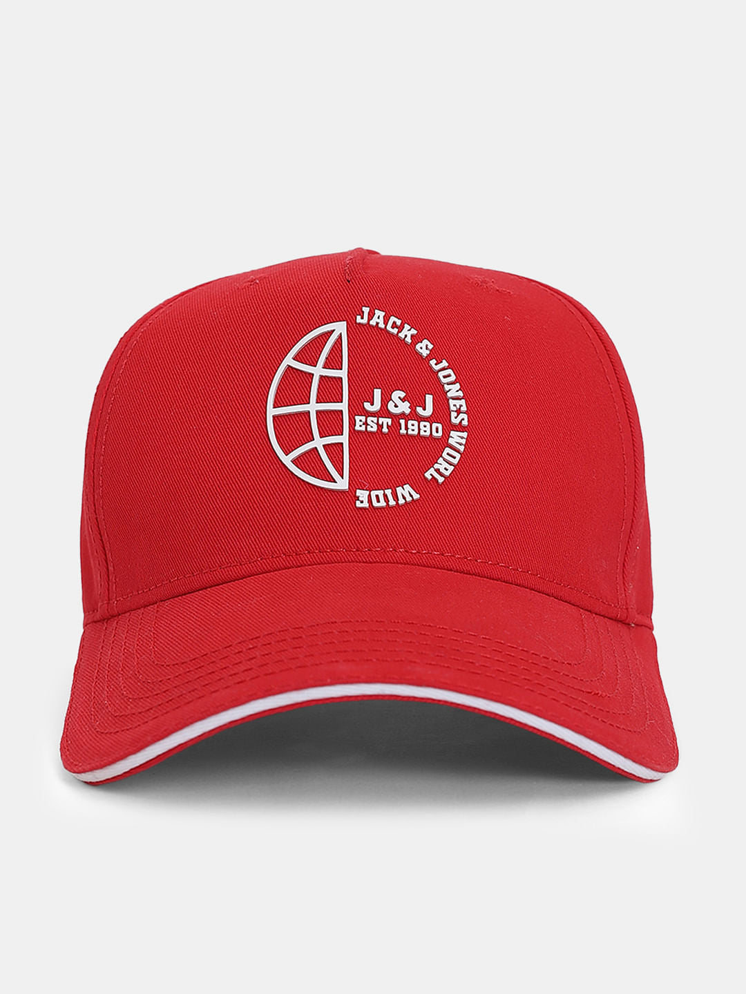 Red Logo Print Baseball Cap - ONE