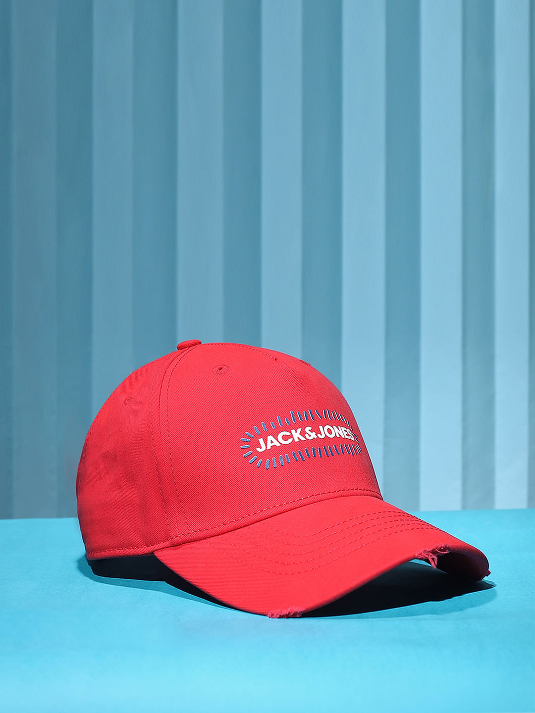 Red Logo Print Baseball Cap - ONE