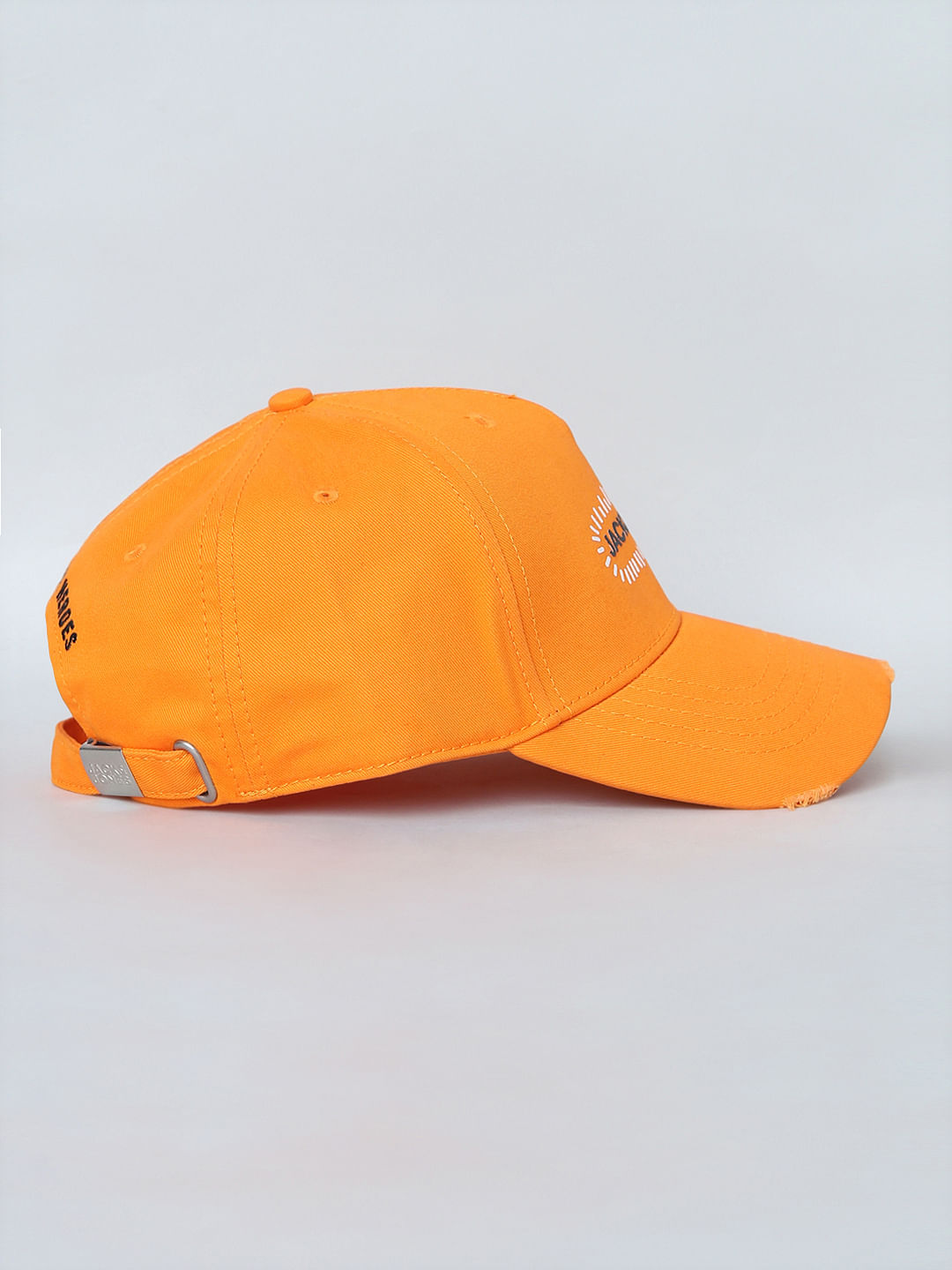 Golden Yellow Logo Print Baseball Cap