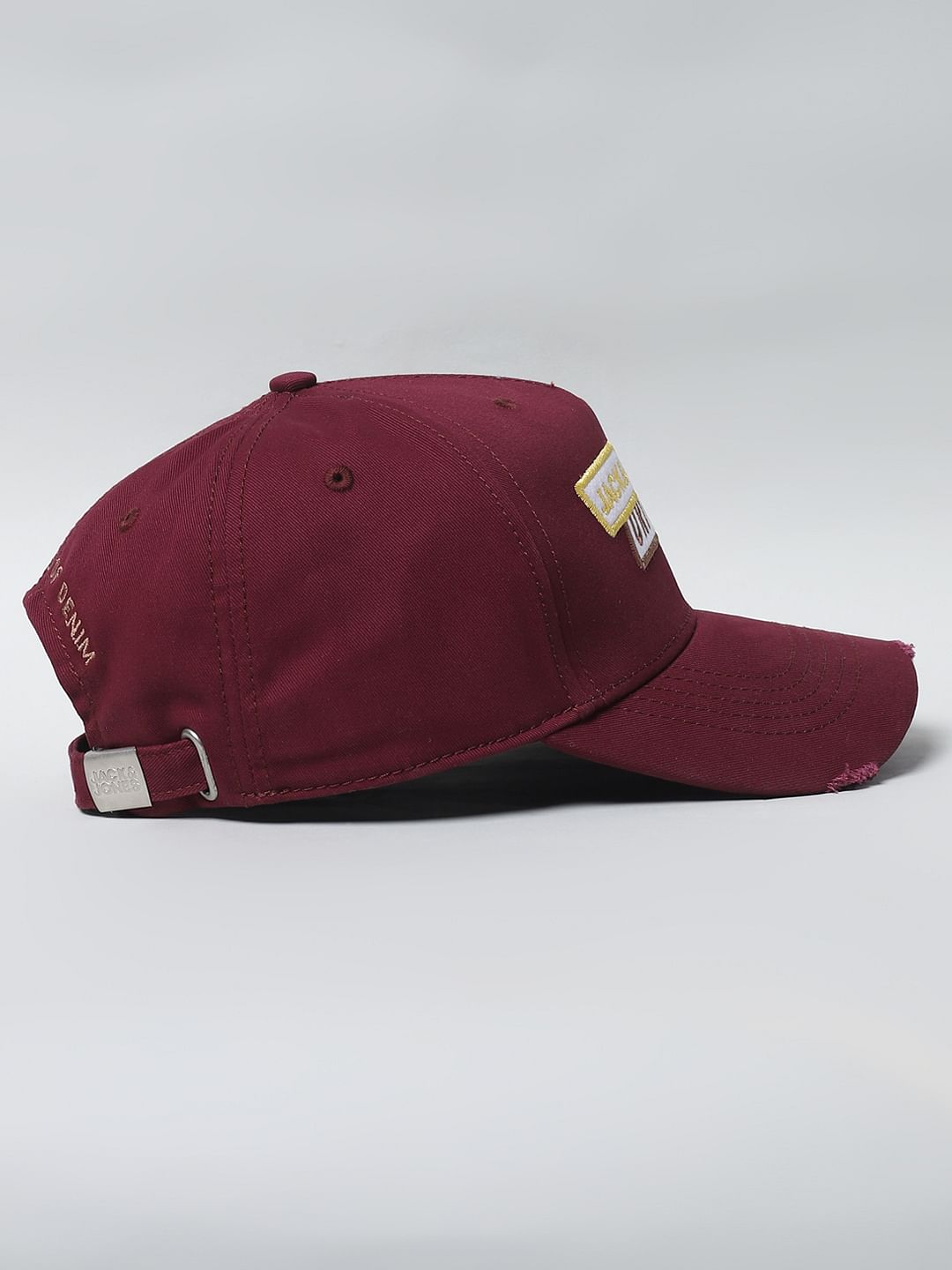 Maroon Badge Print Baseball Cap