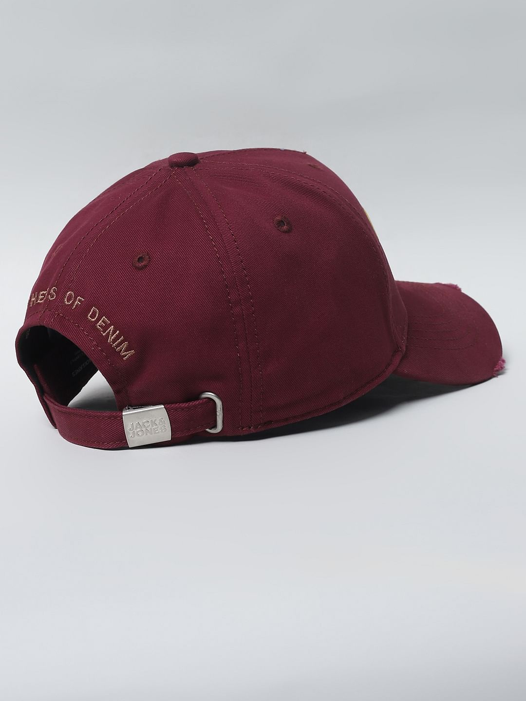 Maroon Badge Print Baseball Cap