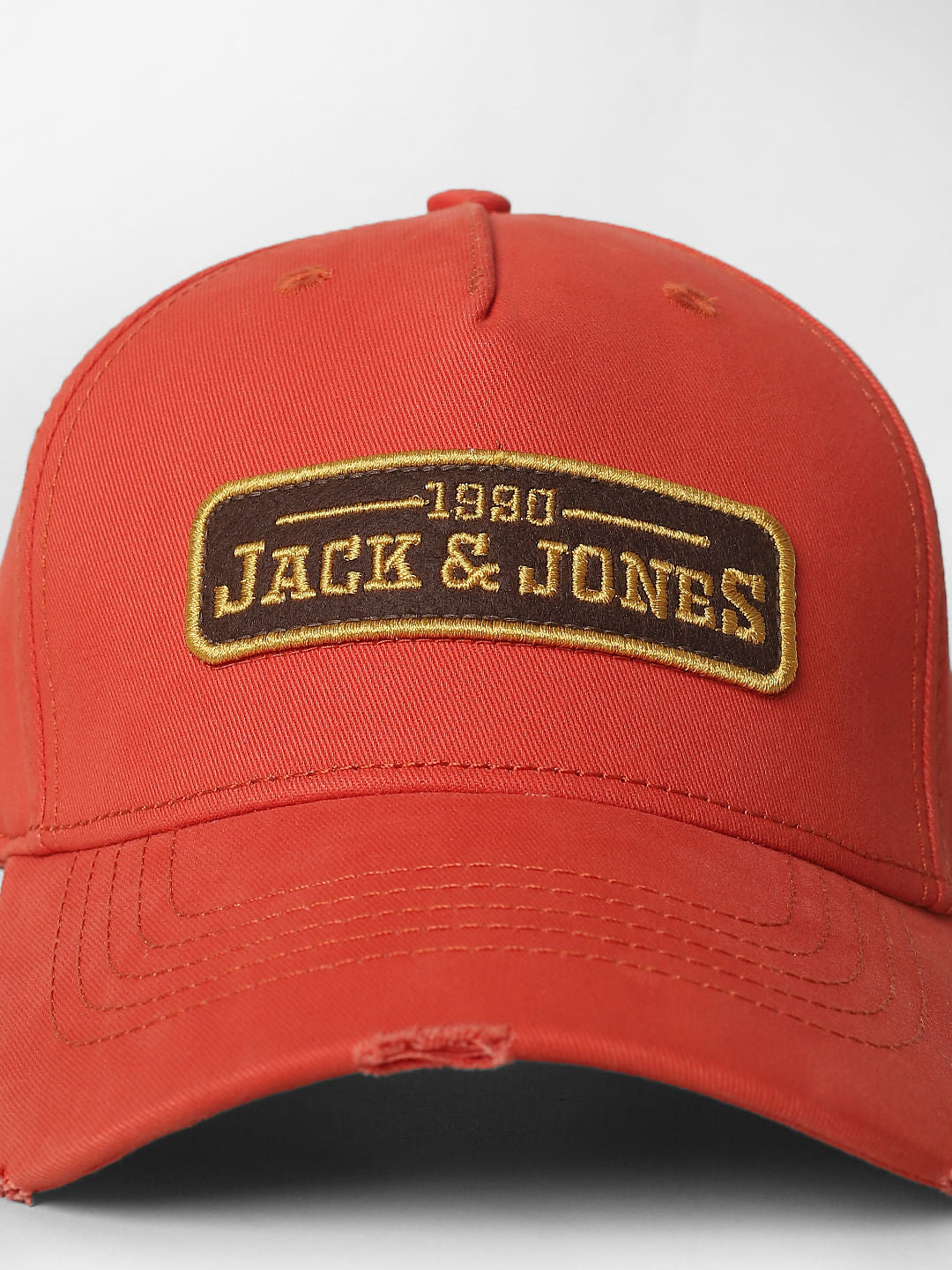 Orange Embroidered Logo Baseball Cap