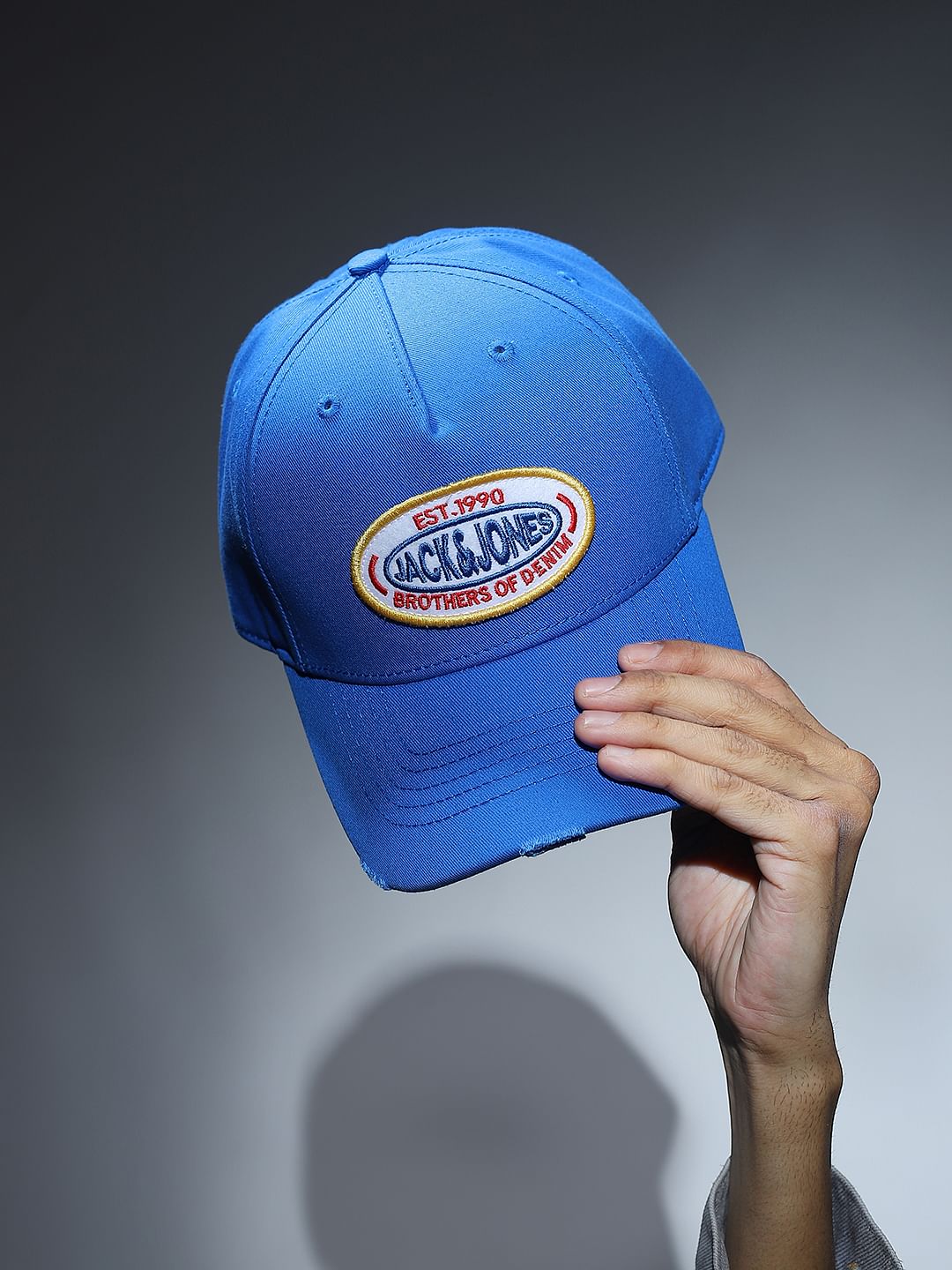 Blue Embroidered Badge Baseball Cap - ONE