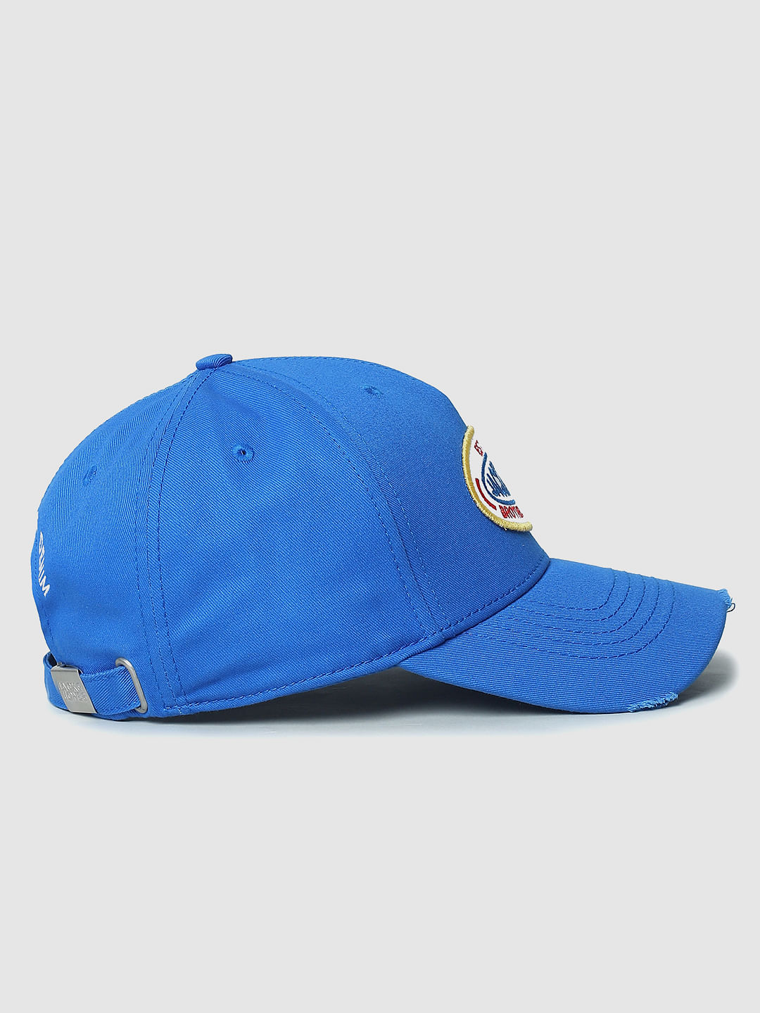 Blue Embroidered Badge Baseball Cap