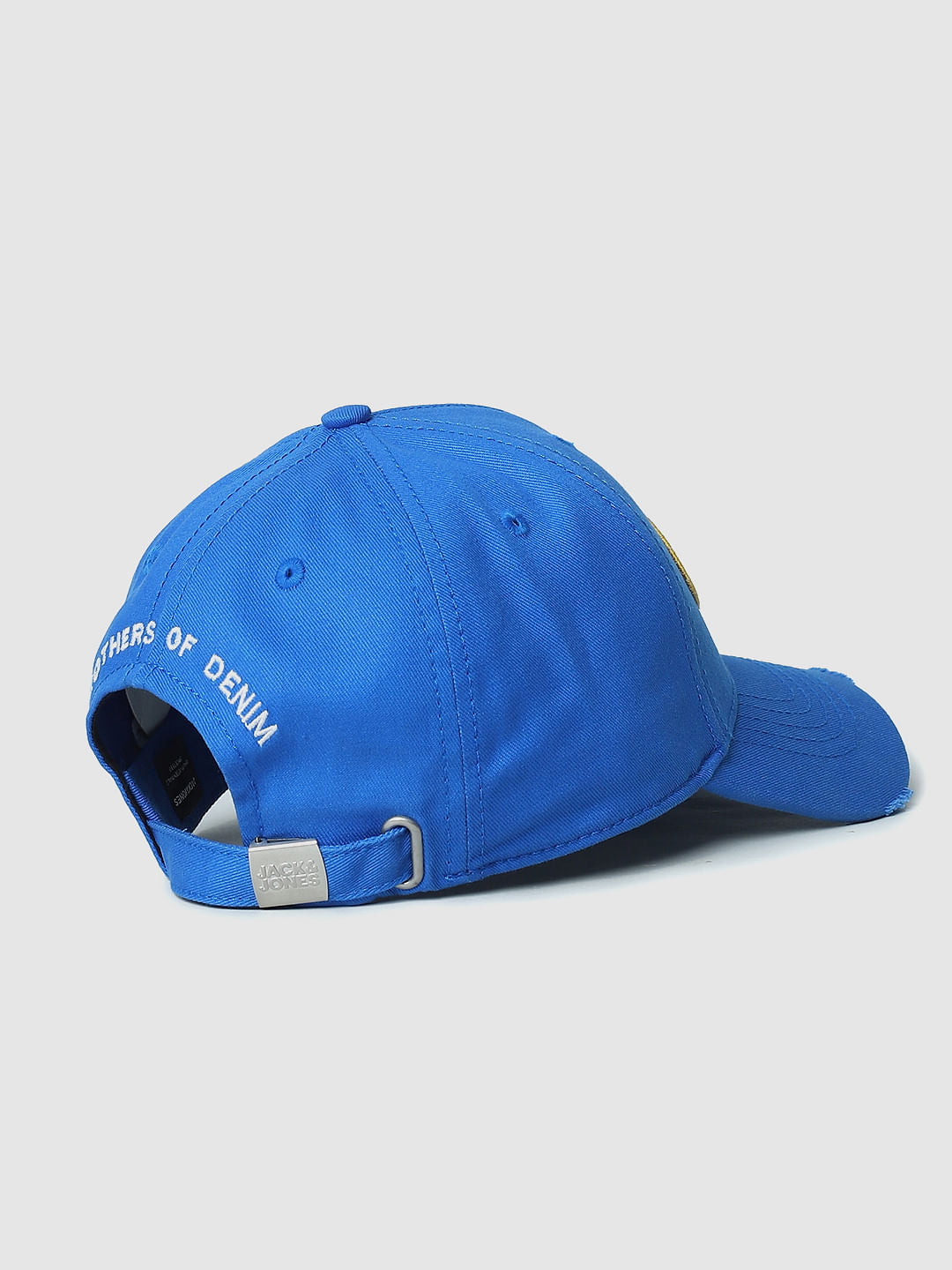 Blue Embroidered Badge Baseball Cap