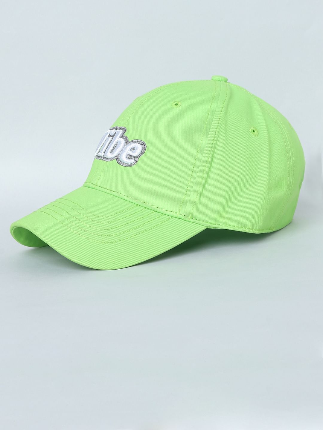 Neon Green Vibe Text Baseball Cap